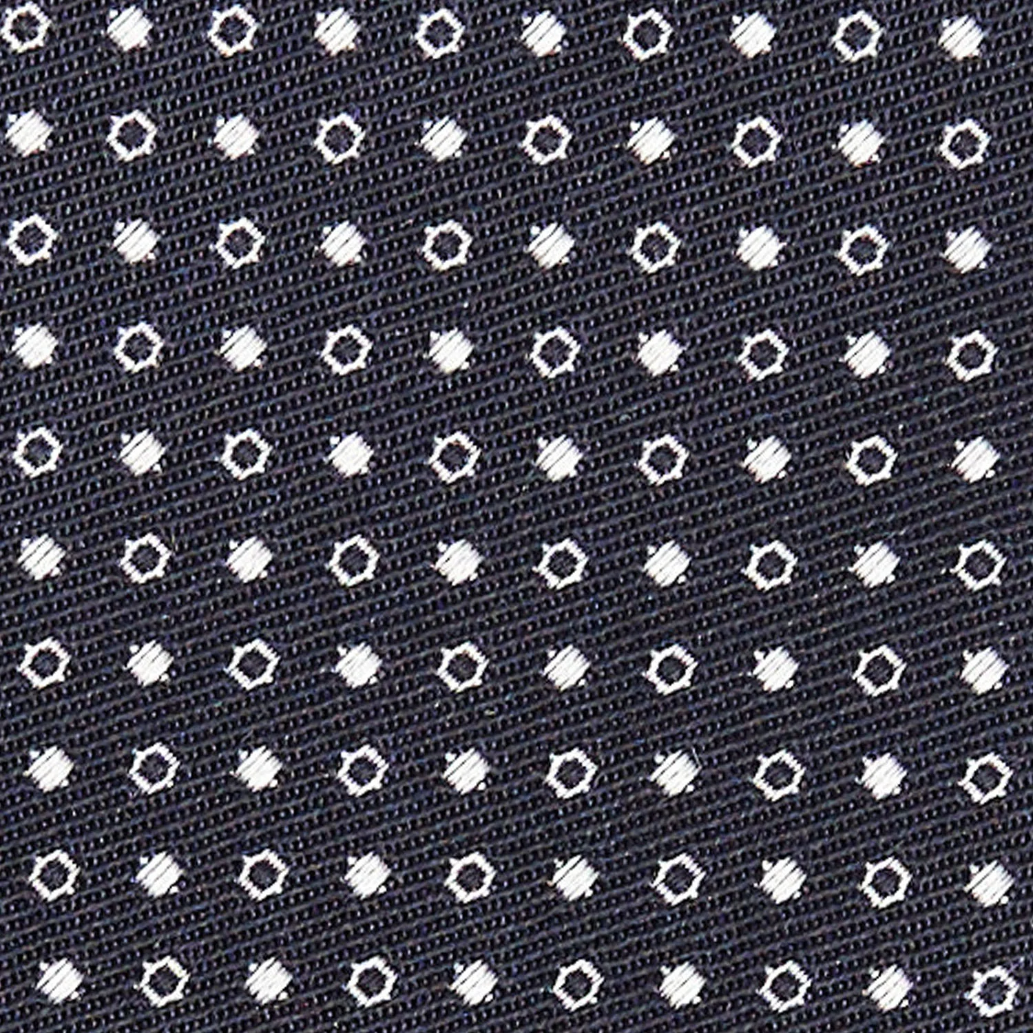 DARK BLUE CEREMONIAL JACQUARD SILK TIE - Image 5