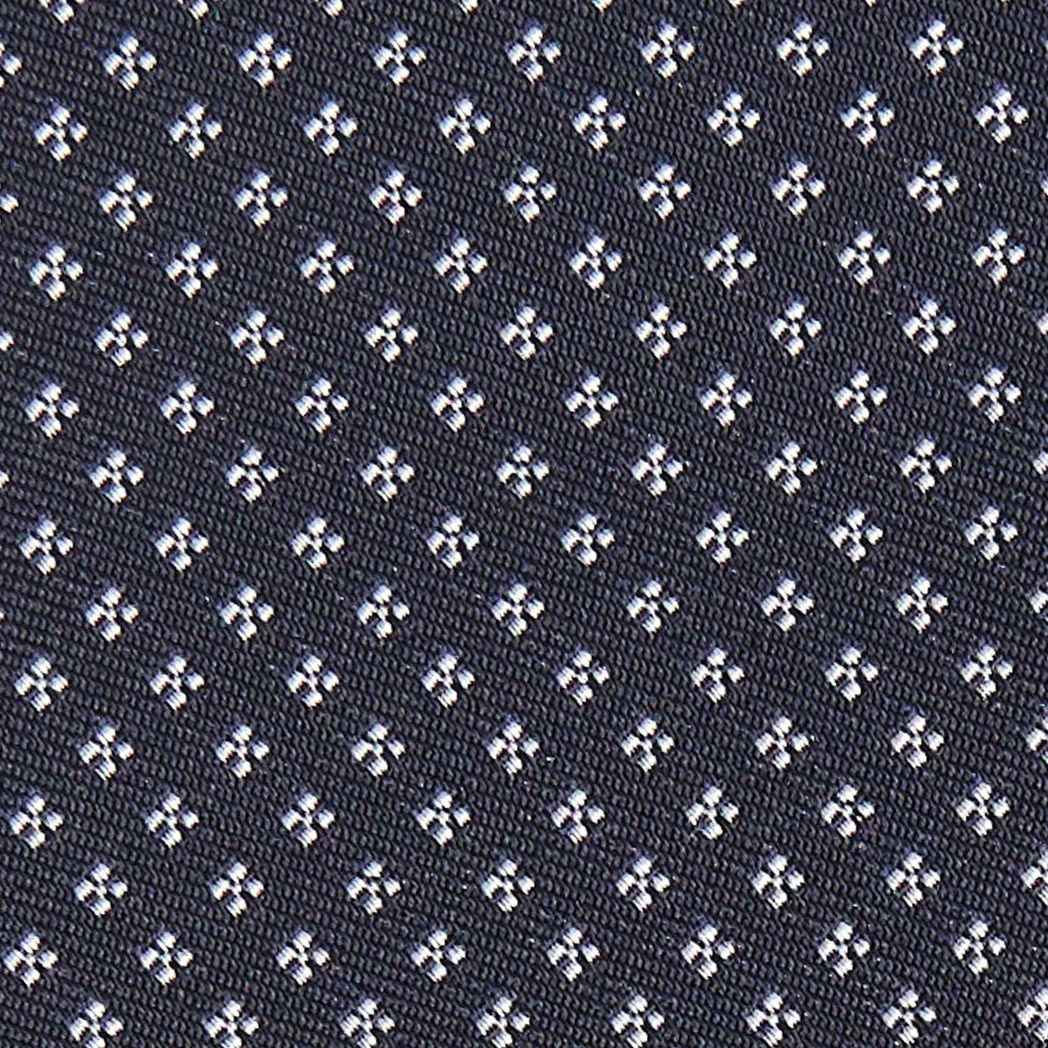 DARK BLUE CEREMONIAL JACQUARD SILK TIE - Image 5