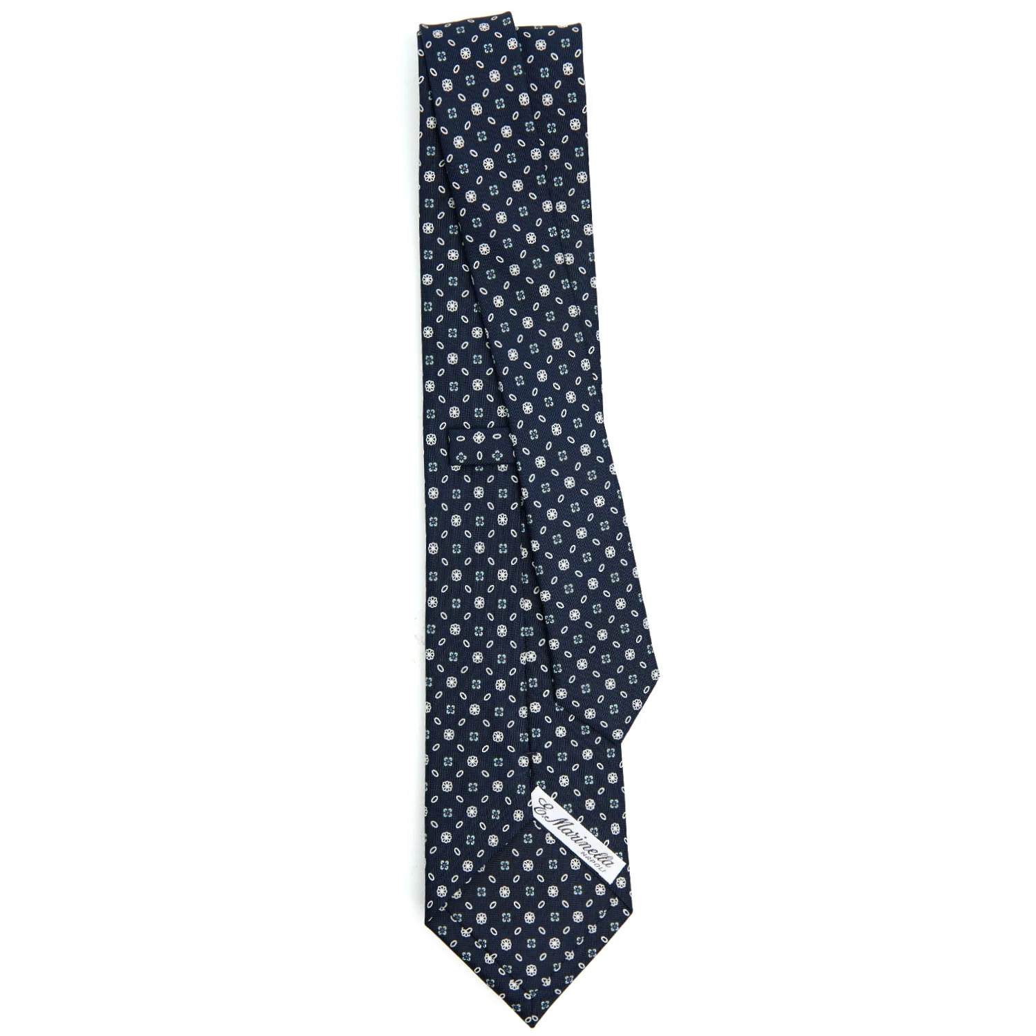 DARK BLUE CLASSIC SILK TIE - Image 3