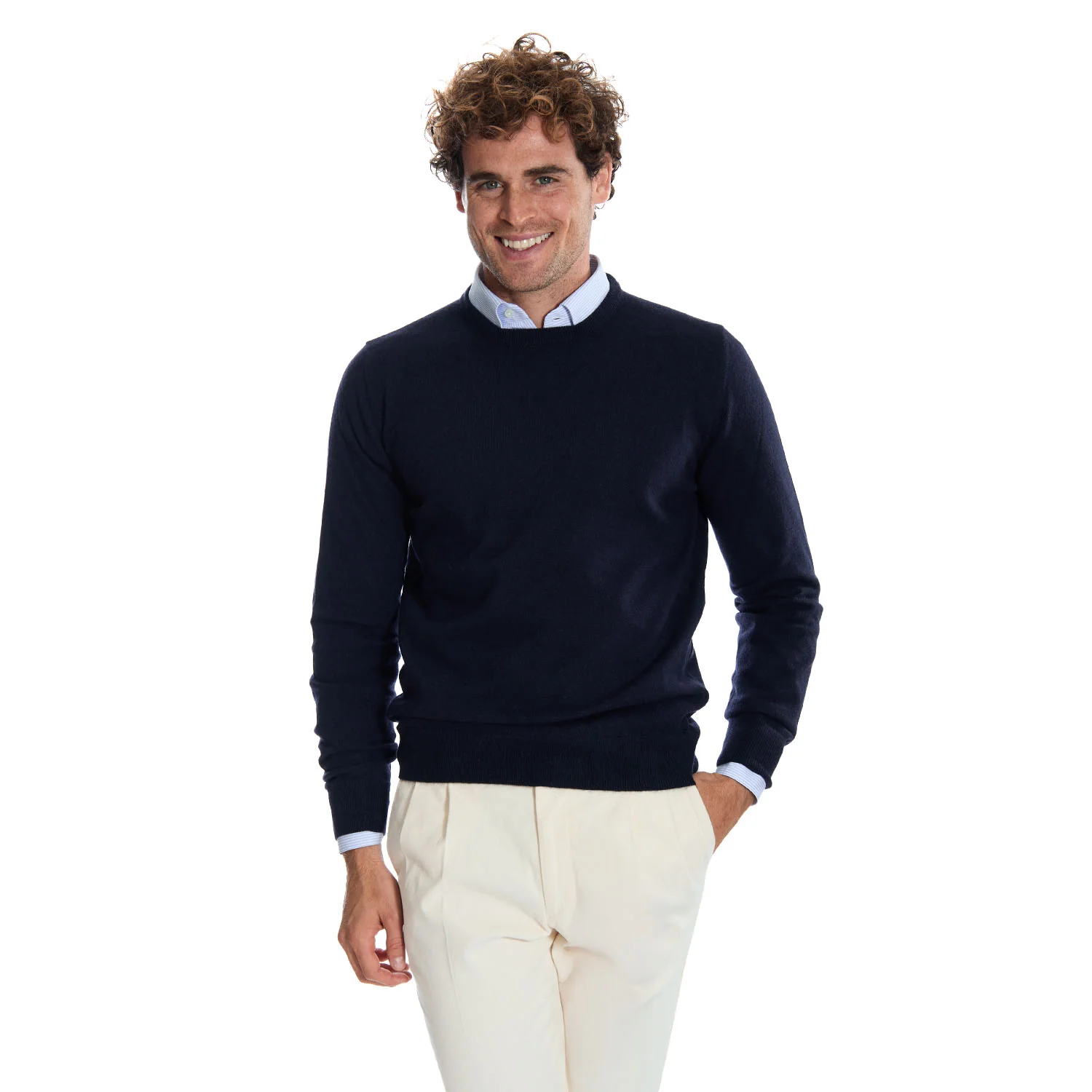 DARK BLUE CREWNECK SWEATER - Image 8
