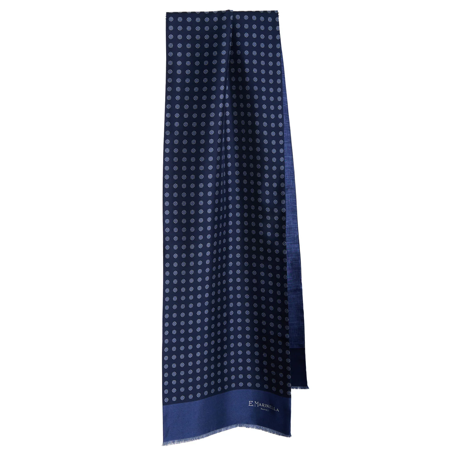 DARK BLUE DOUBLE SILK SCARF