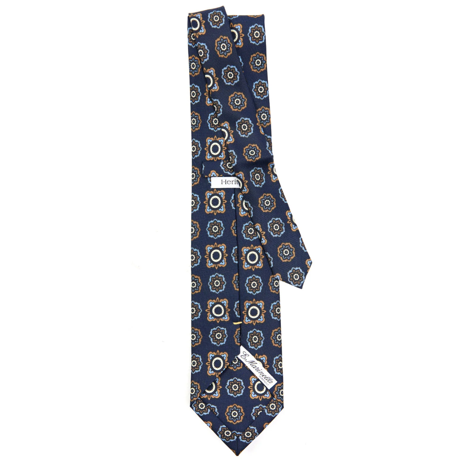 DARK BLUE EXTRA LONG SILK TIE - Image 3