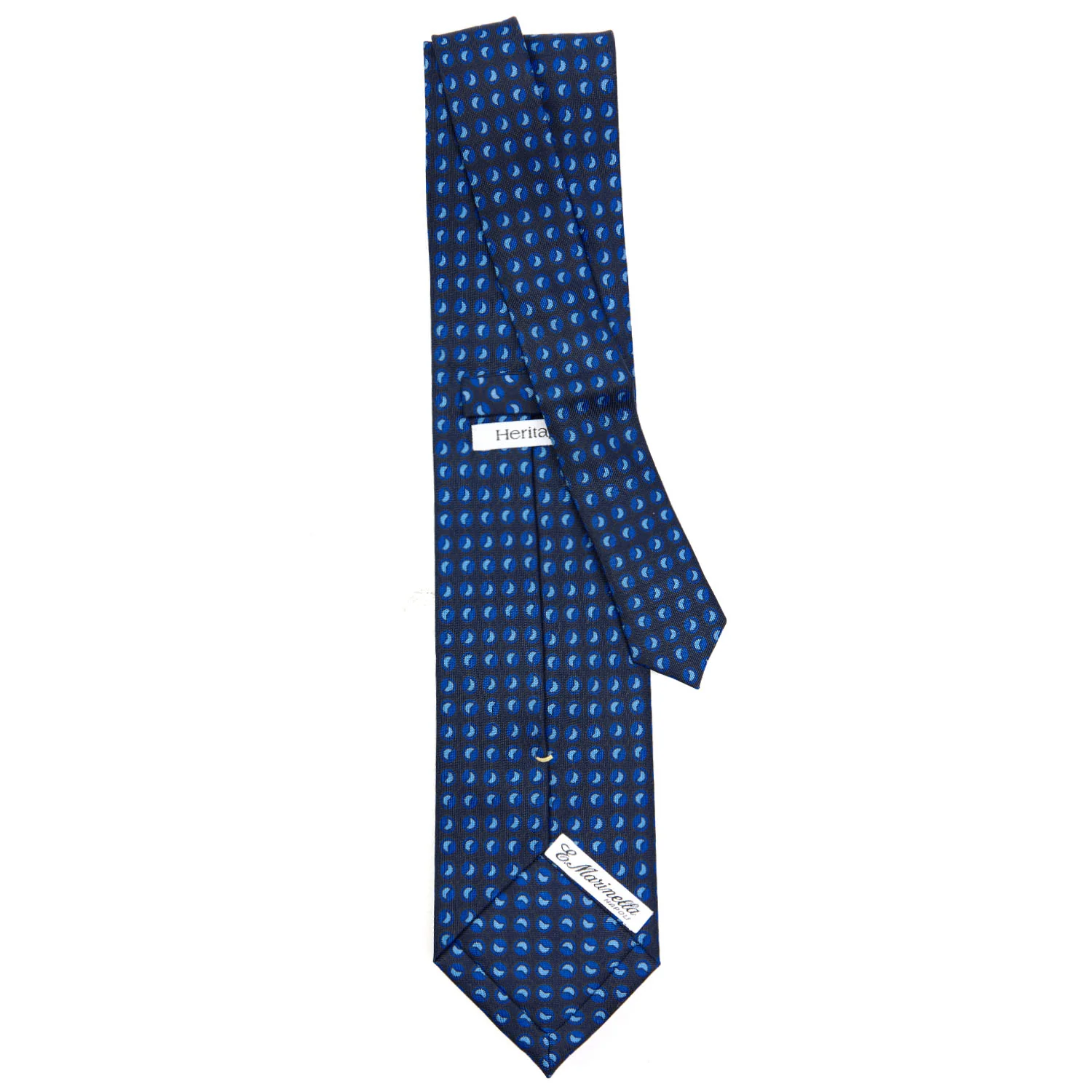 DARK BLUE EXTRA LONG SILK TIE - Image 3