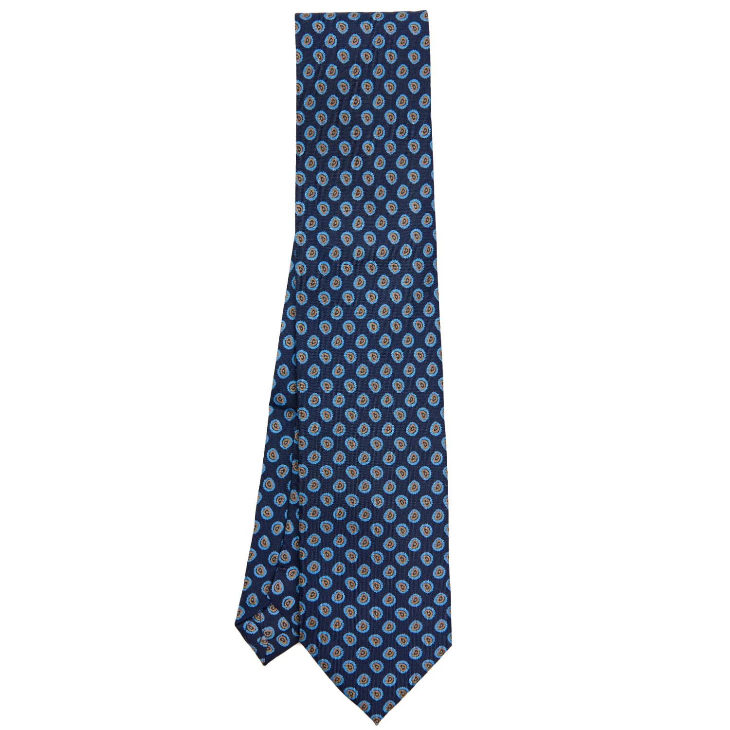 DARK BLUE EXTRA LONG SILK TIE - Image 2
