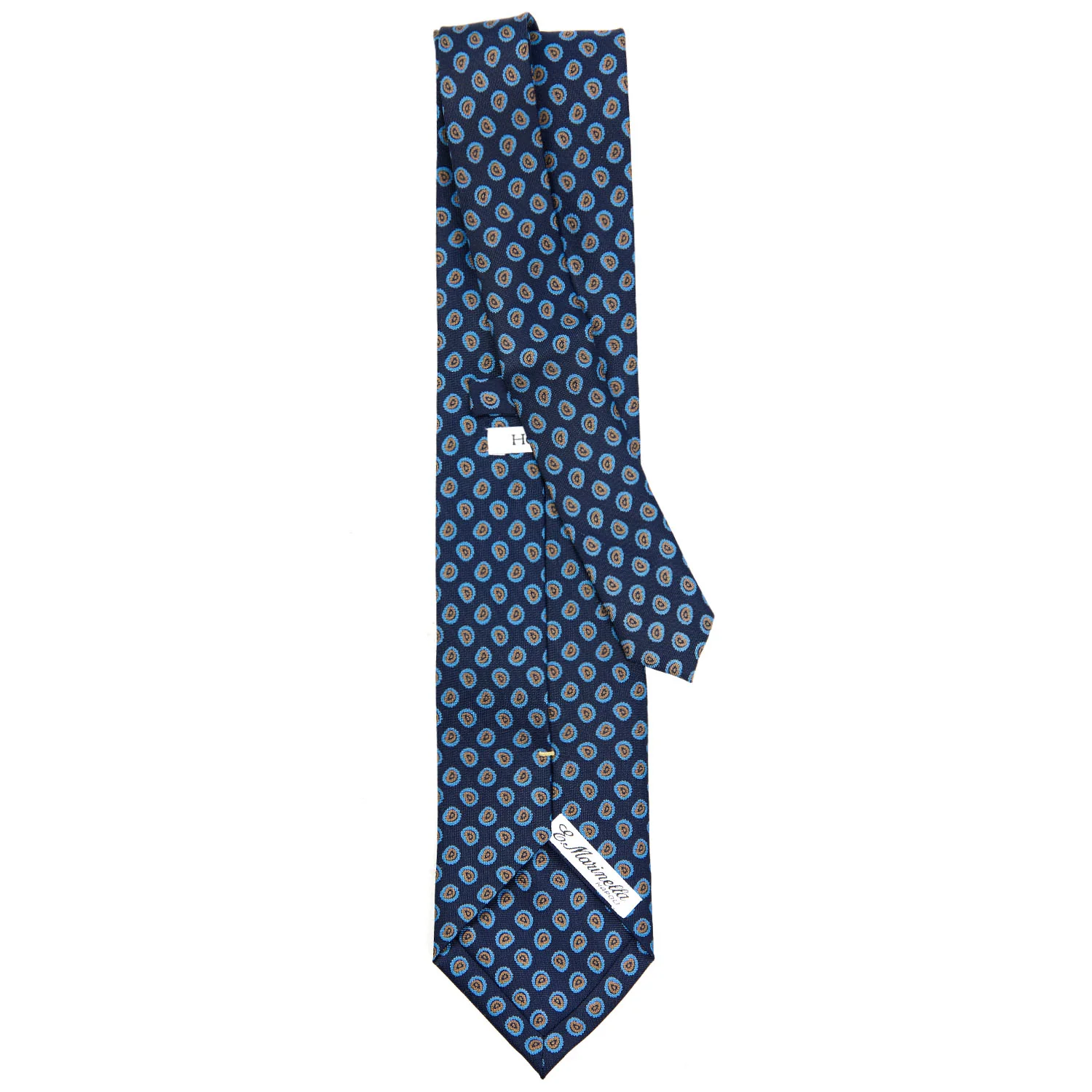 DARK BLUE EXTRA LONG SILK TIE - Image 3