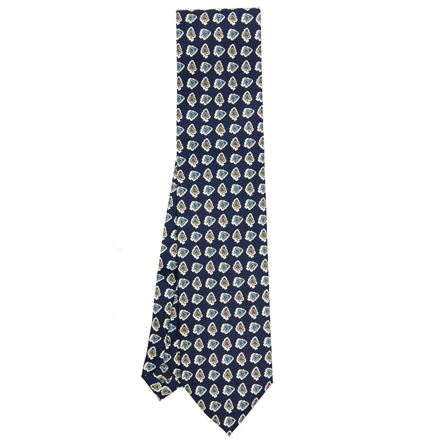 DARK BLUE EXTRA LONG SILK TIE - Image 2