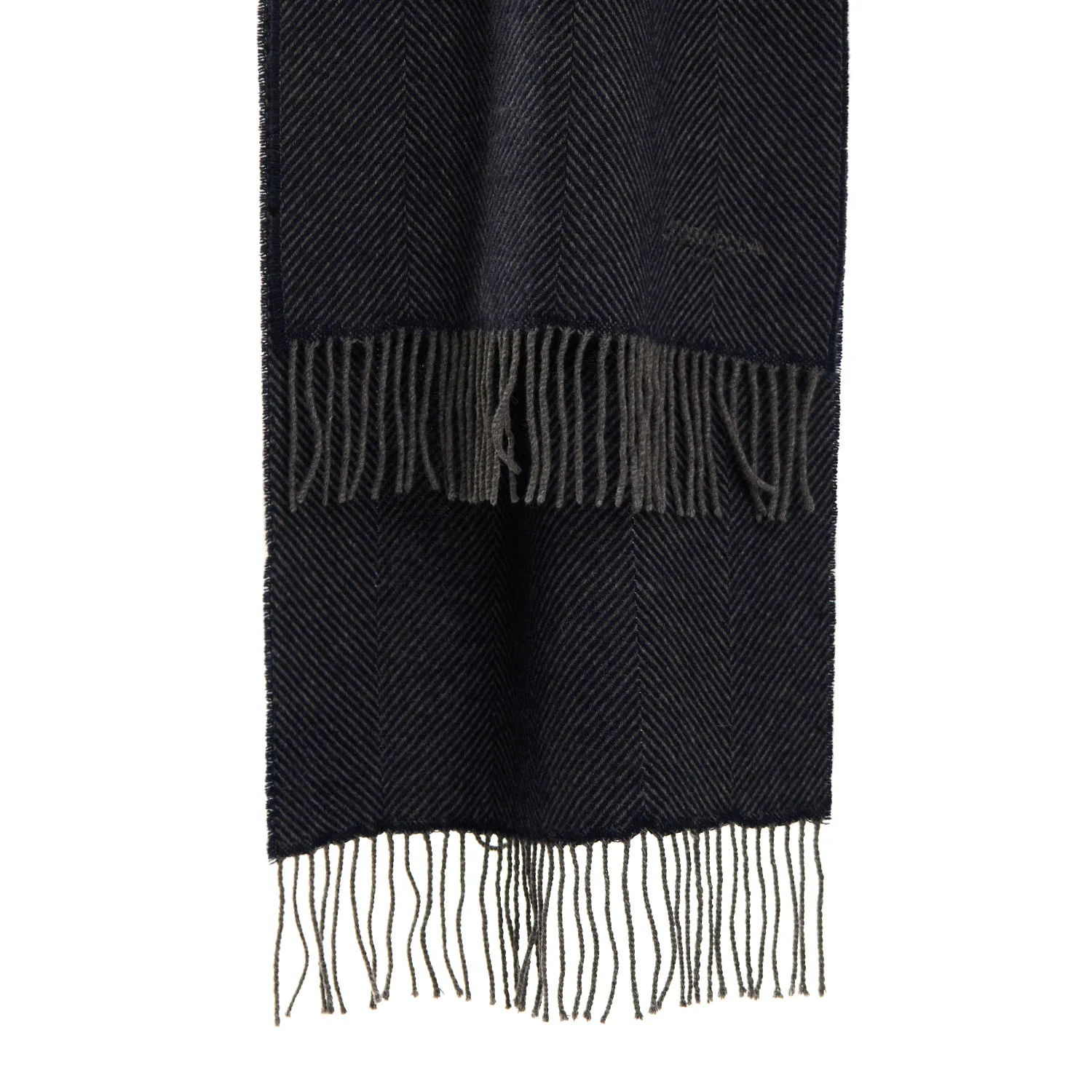 BLUE FRINGED SCARF - Image 2