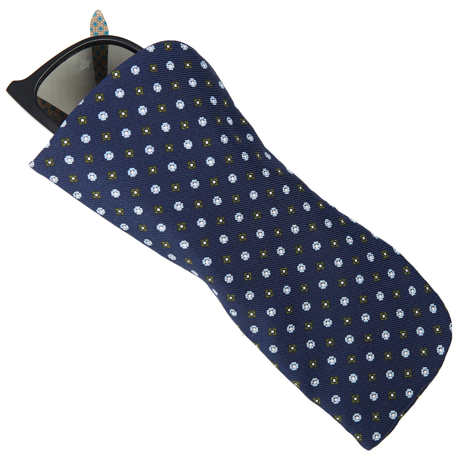 DARK BLUE GLASSES CASE