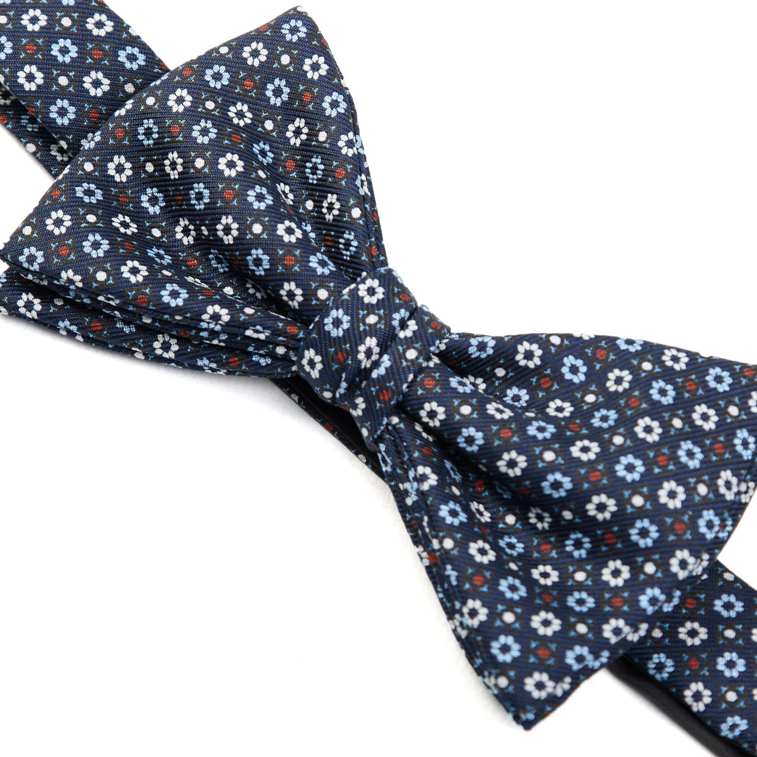 DARK BLUE PRE-KNOTTED SILK BOWTIE - Image 2