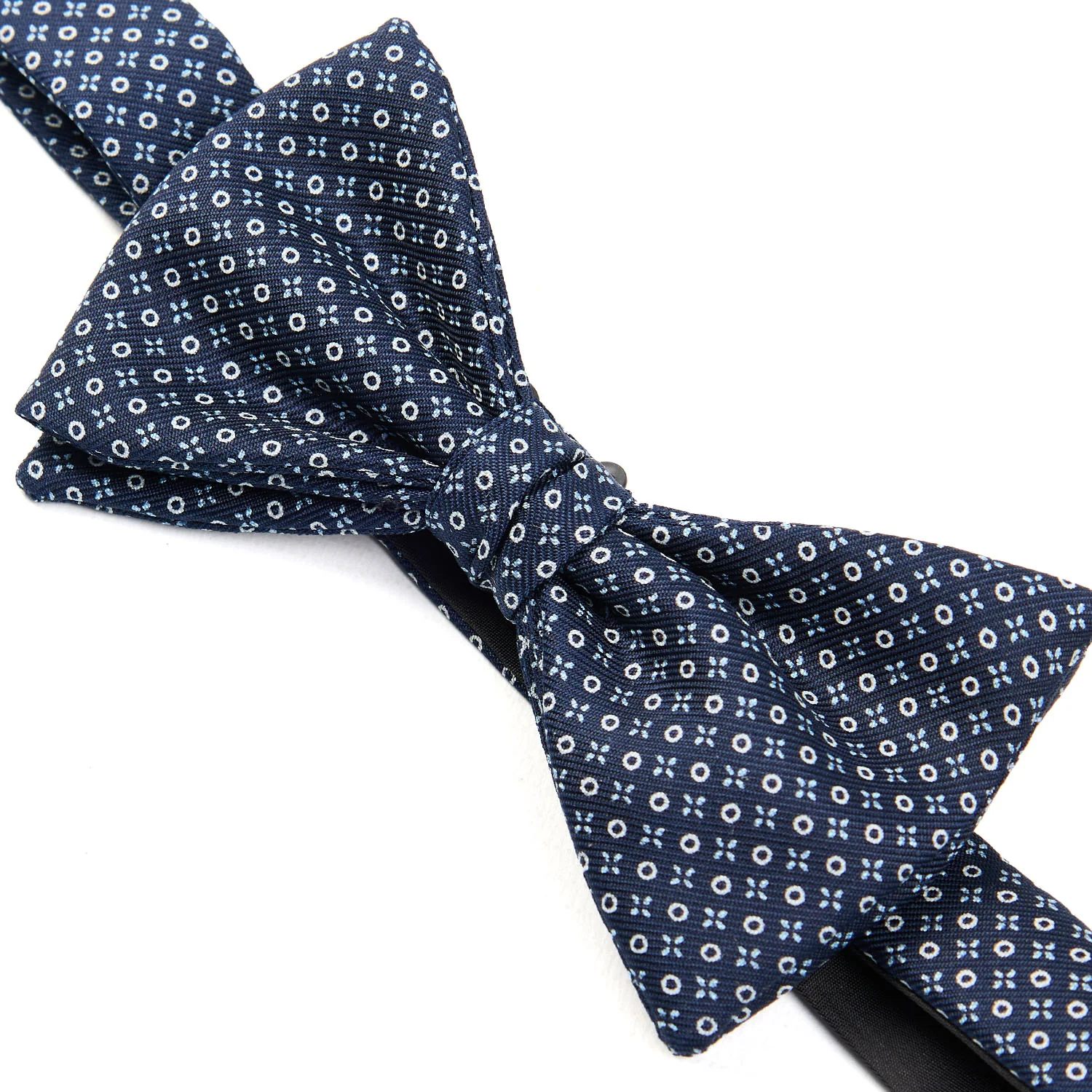 DARK BLUE PRE-KNOTTED SILK BOWTIE - Image 2