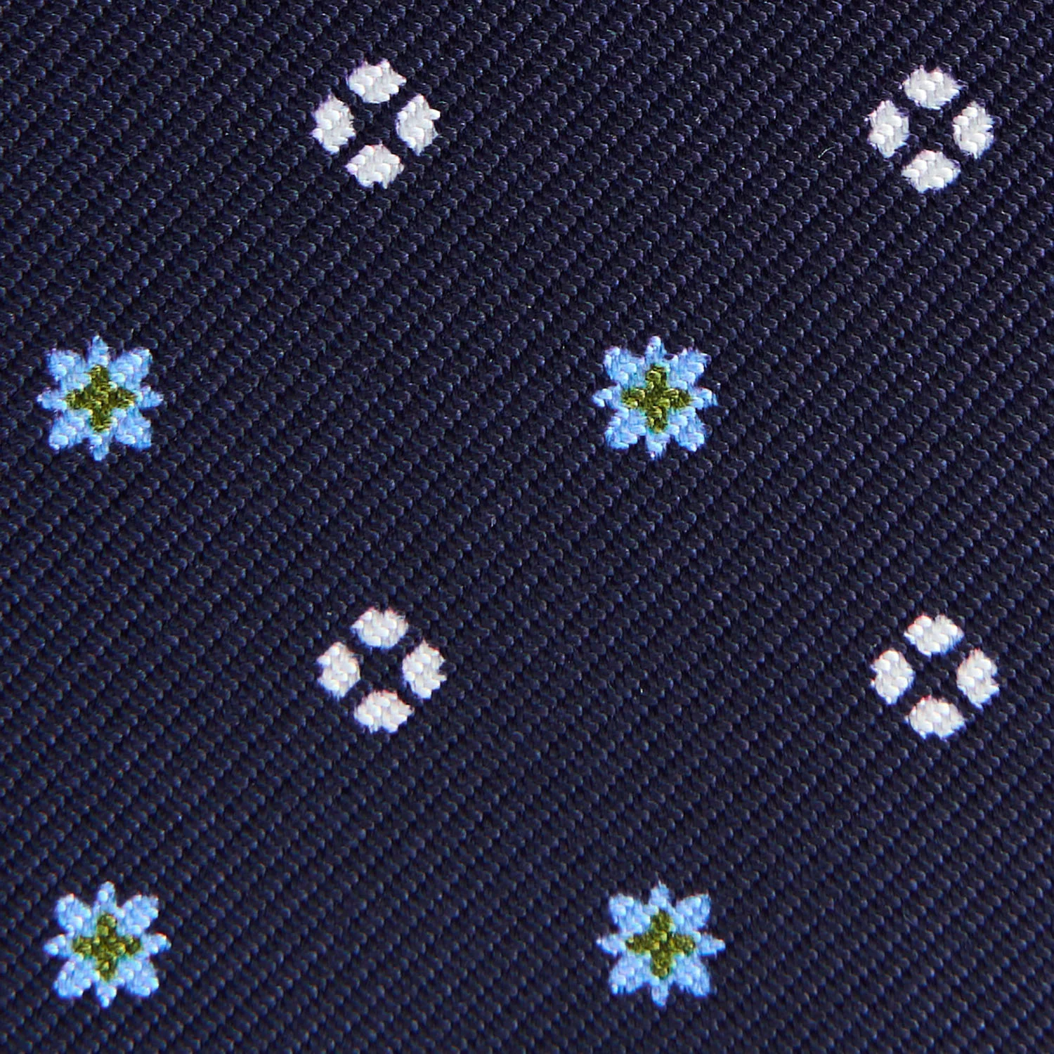 DARK BLUE SILK AND LEATHER FOLDING CARD HOLDER - Image 3