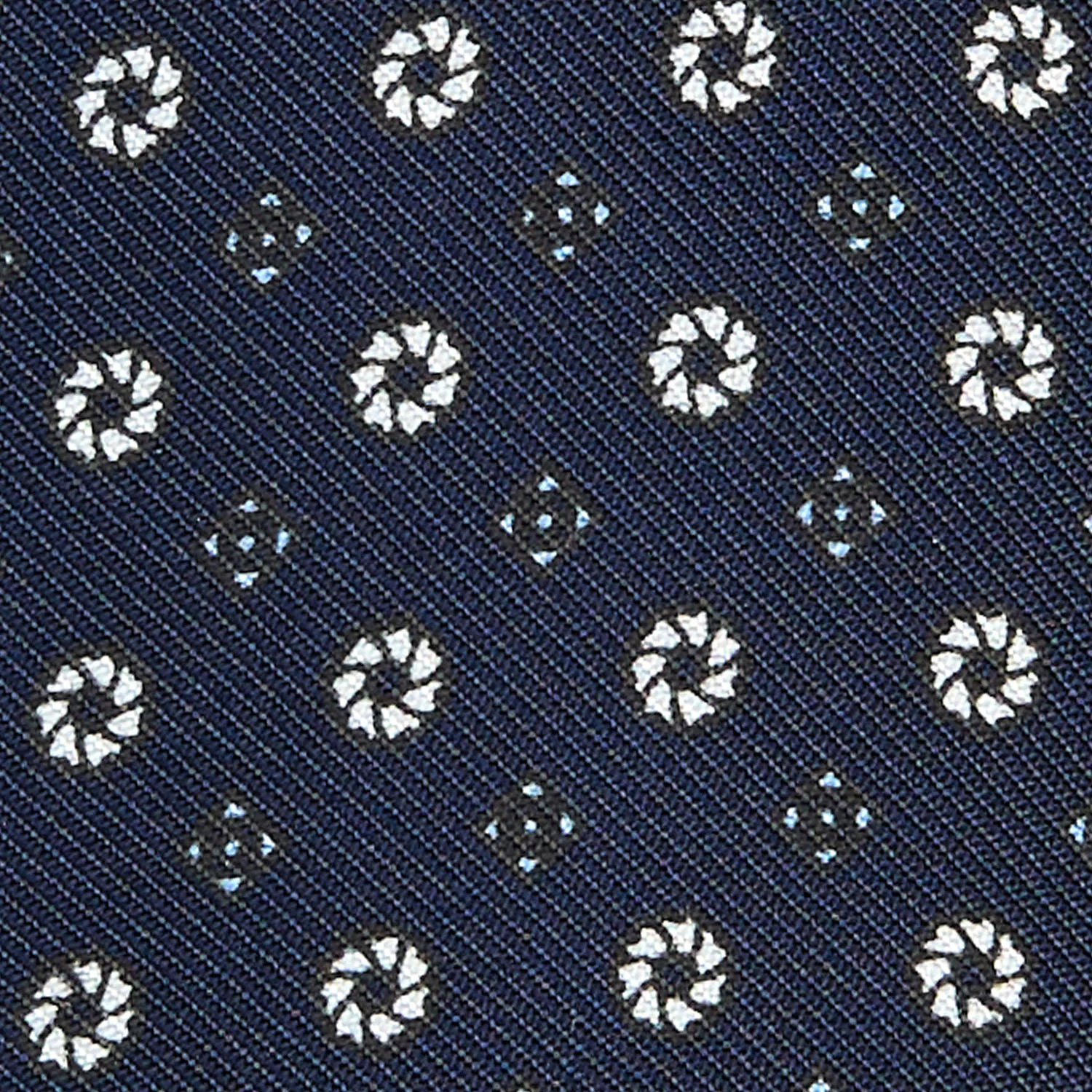 DARK BLUE SILK BOWTIE TO SELF-TIE - Image 2