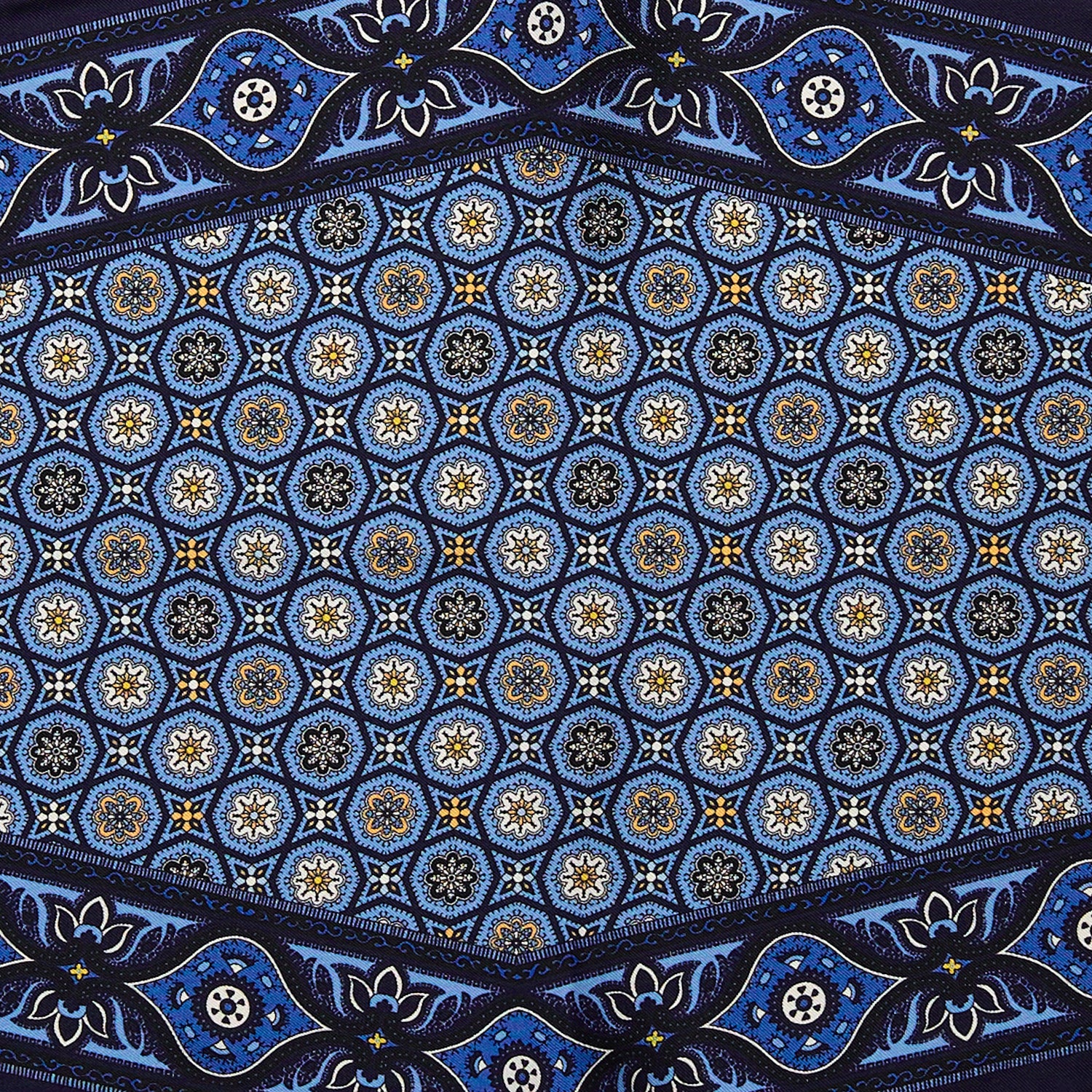 DARK BLUE SILK DIAMOND SHAPE SCARF - Image 4