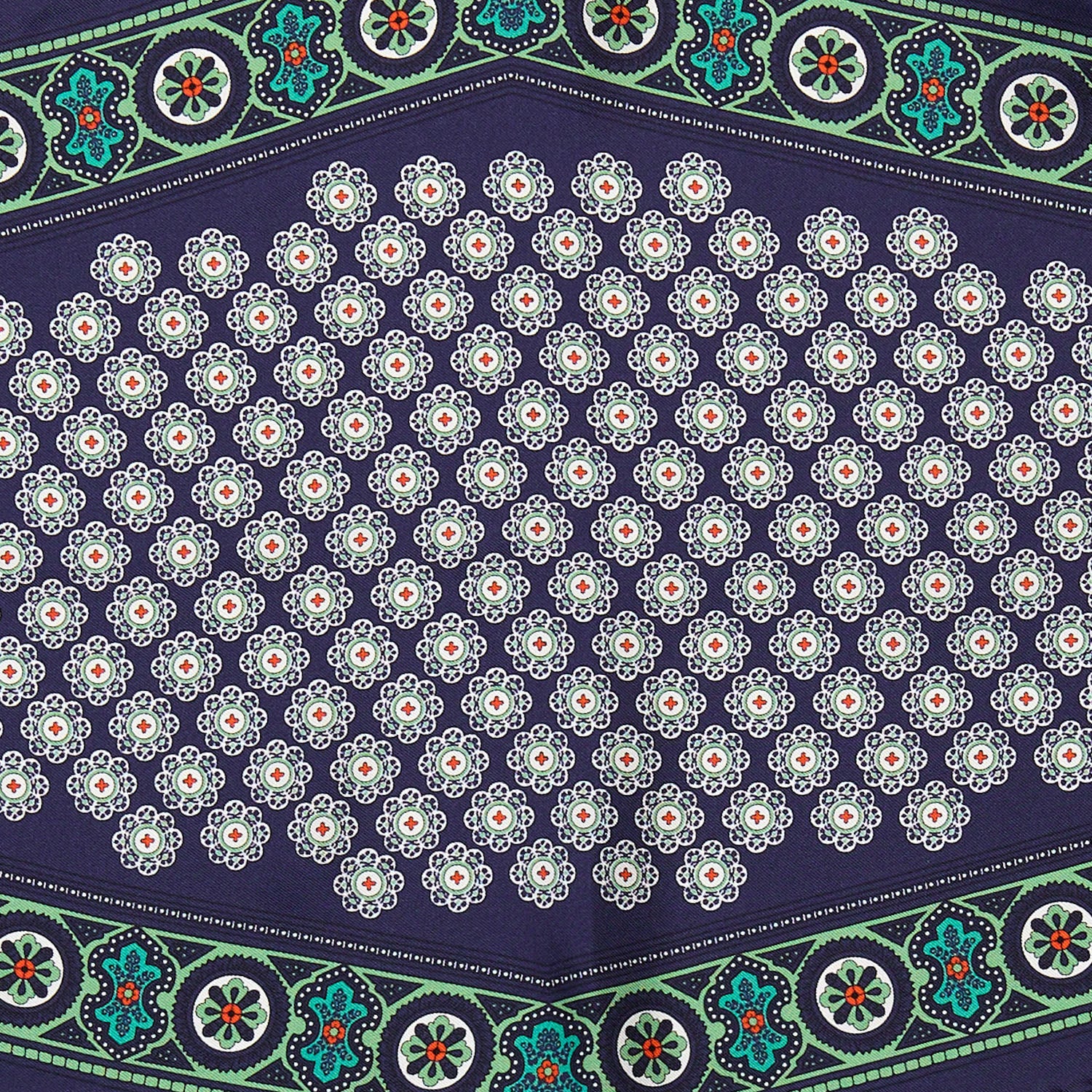 DARK BLUE SILK DIAMOND SHAPE SCARF - Image 4