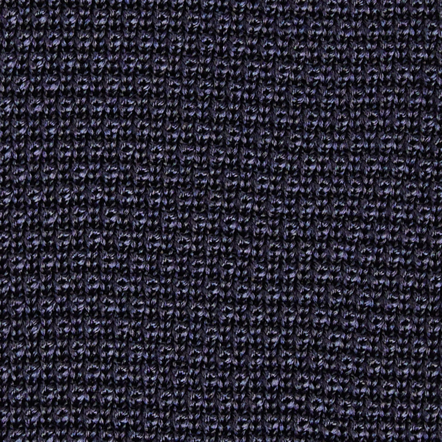 DARK BLUE SILK KNITTED TIE - Image 4