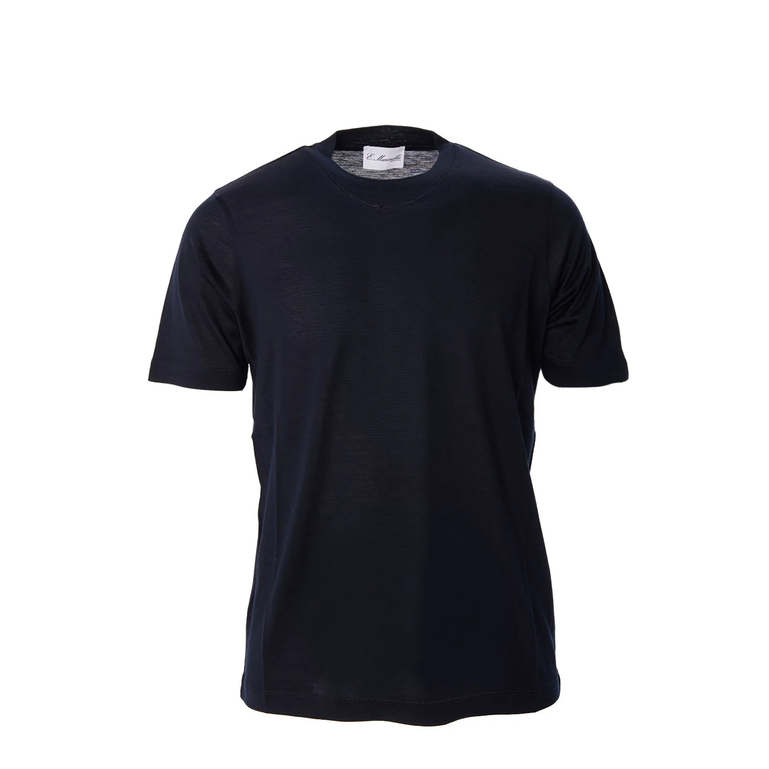 DARK BLUE SILK T-SHIRT