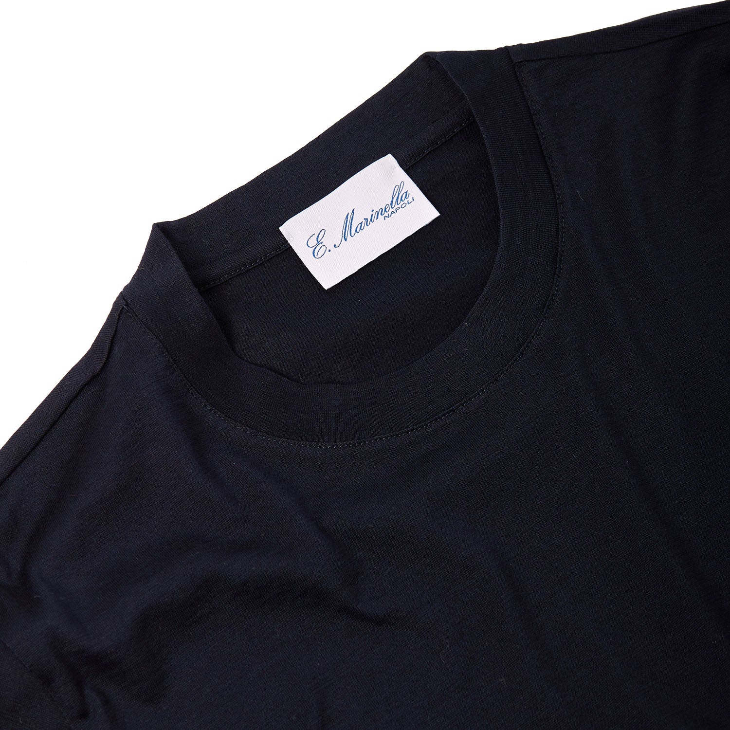 DARK BLUE SILK T-SHIRT - Image 2