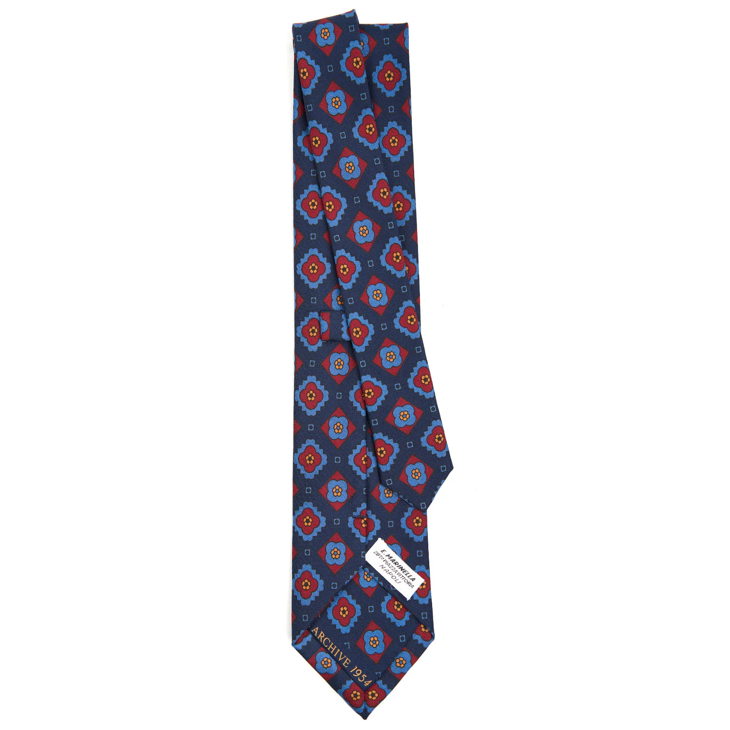DARK BLUE SILK TIE - Image 3