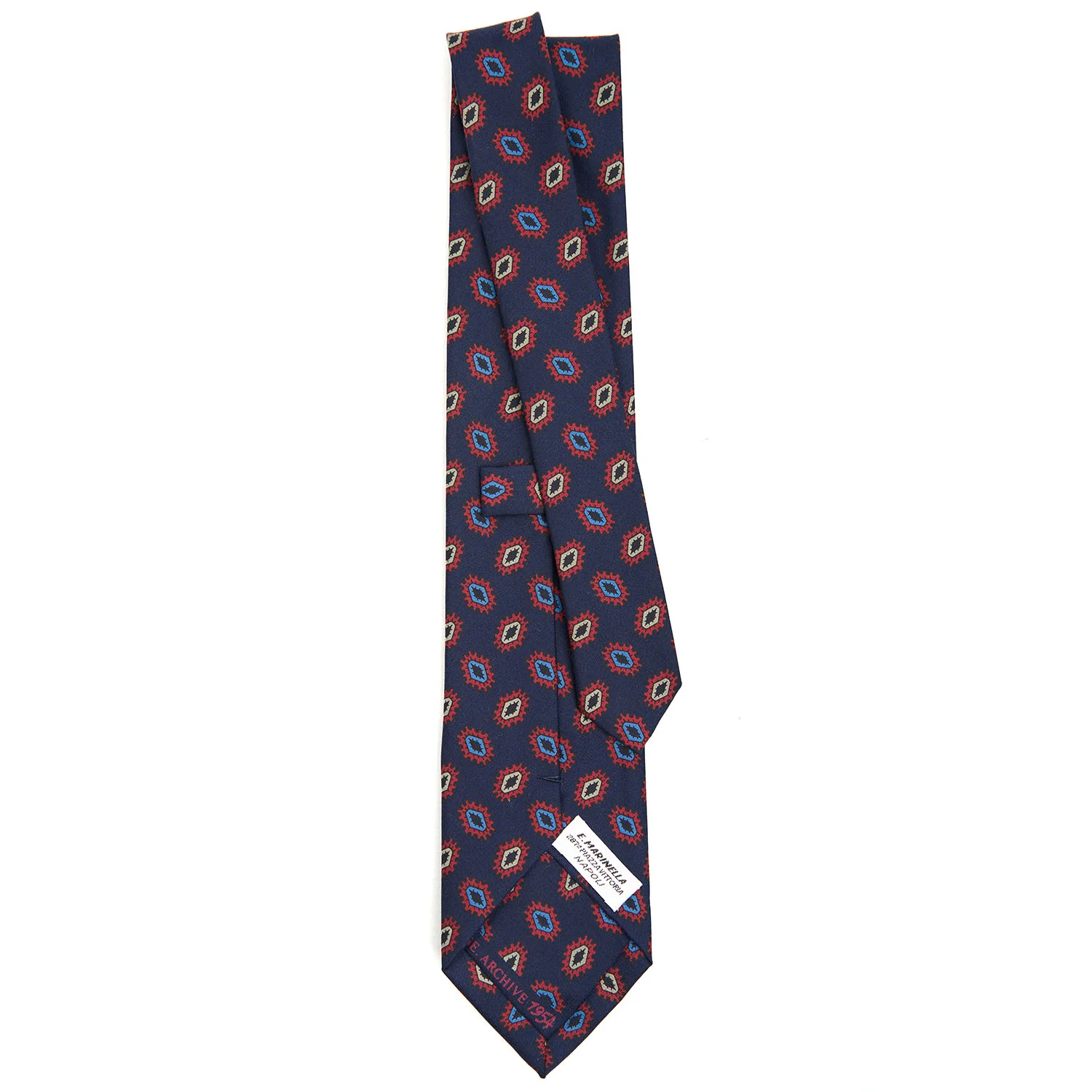 DARK BLUE SILK TIE - Image 3