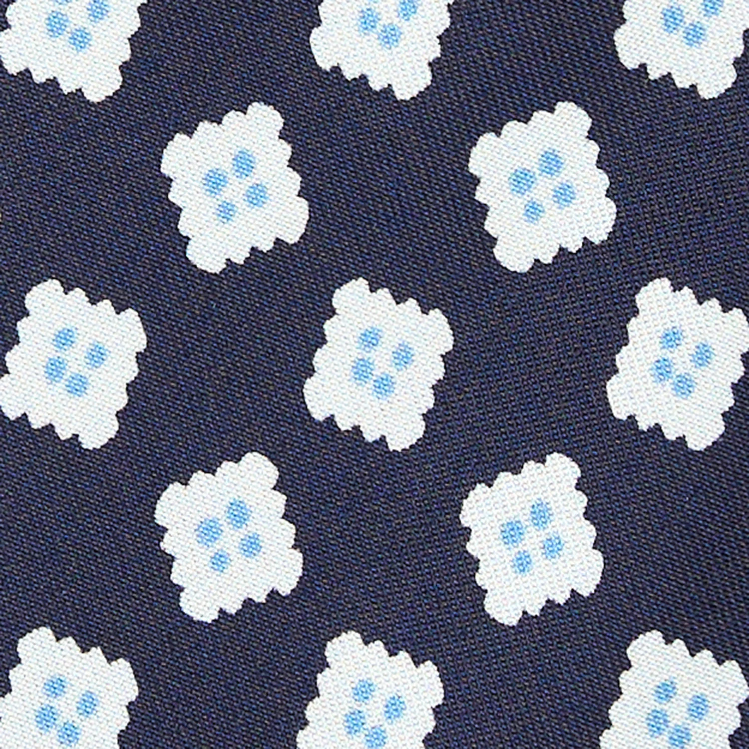 DARK BLUE SILK TIE - Image 4