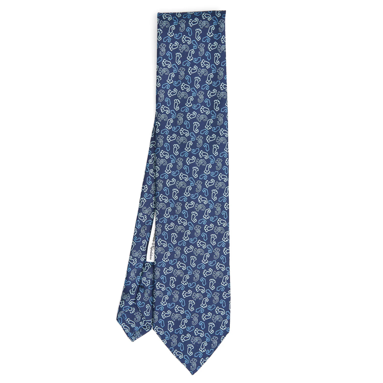 DARK BLUE SILK TIE - Image 2