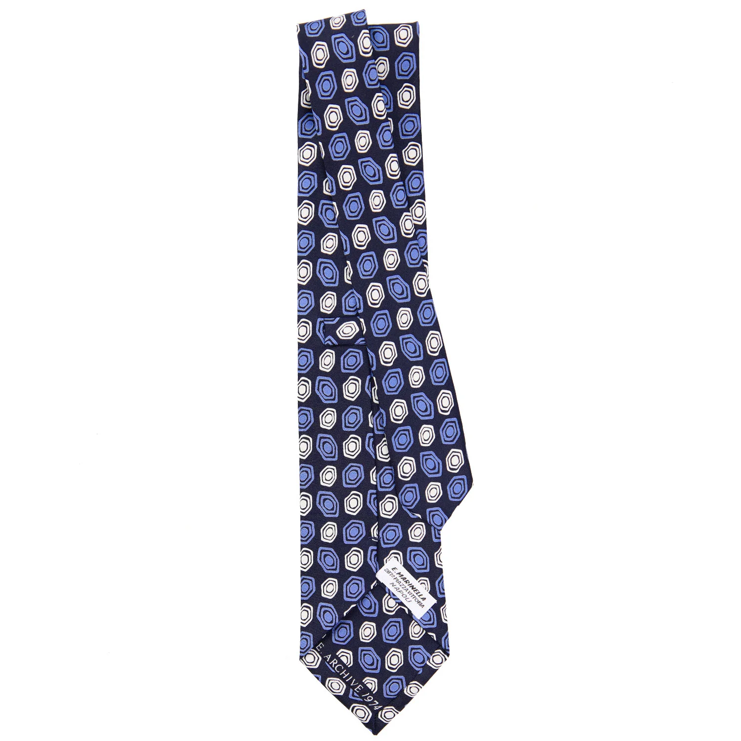 DARK BLUE SILK TIE - Image 3