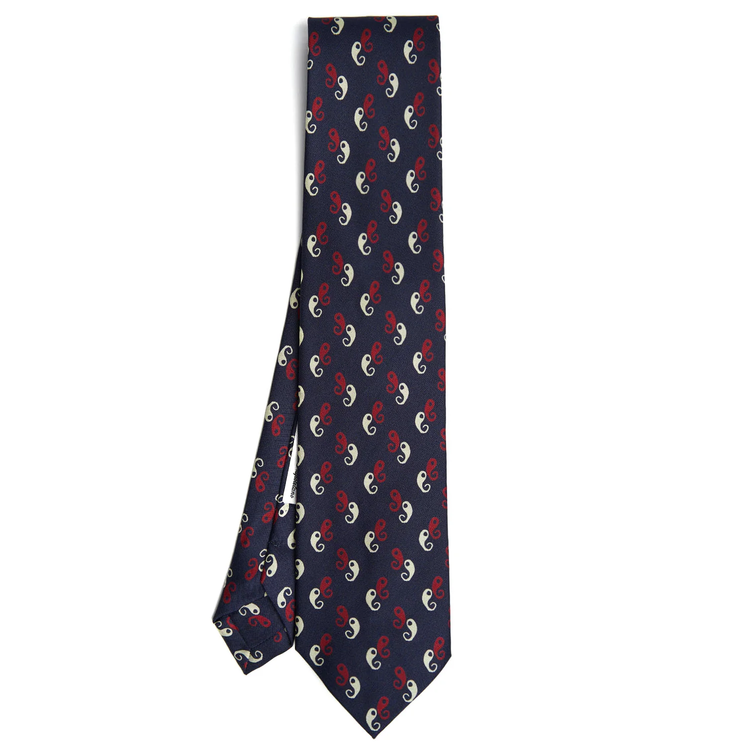 DARK BLUE SILK TIE - Image 2