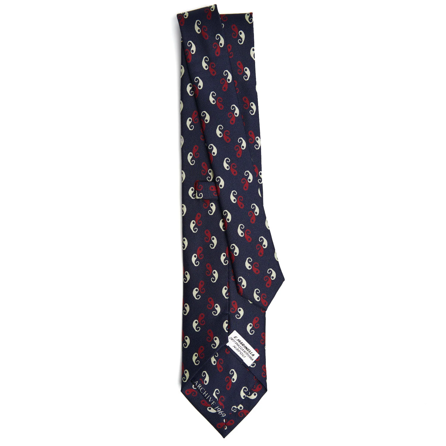 DARK BLUE SILK TIE - Image 3
