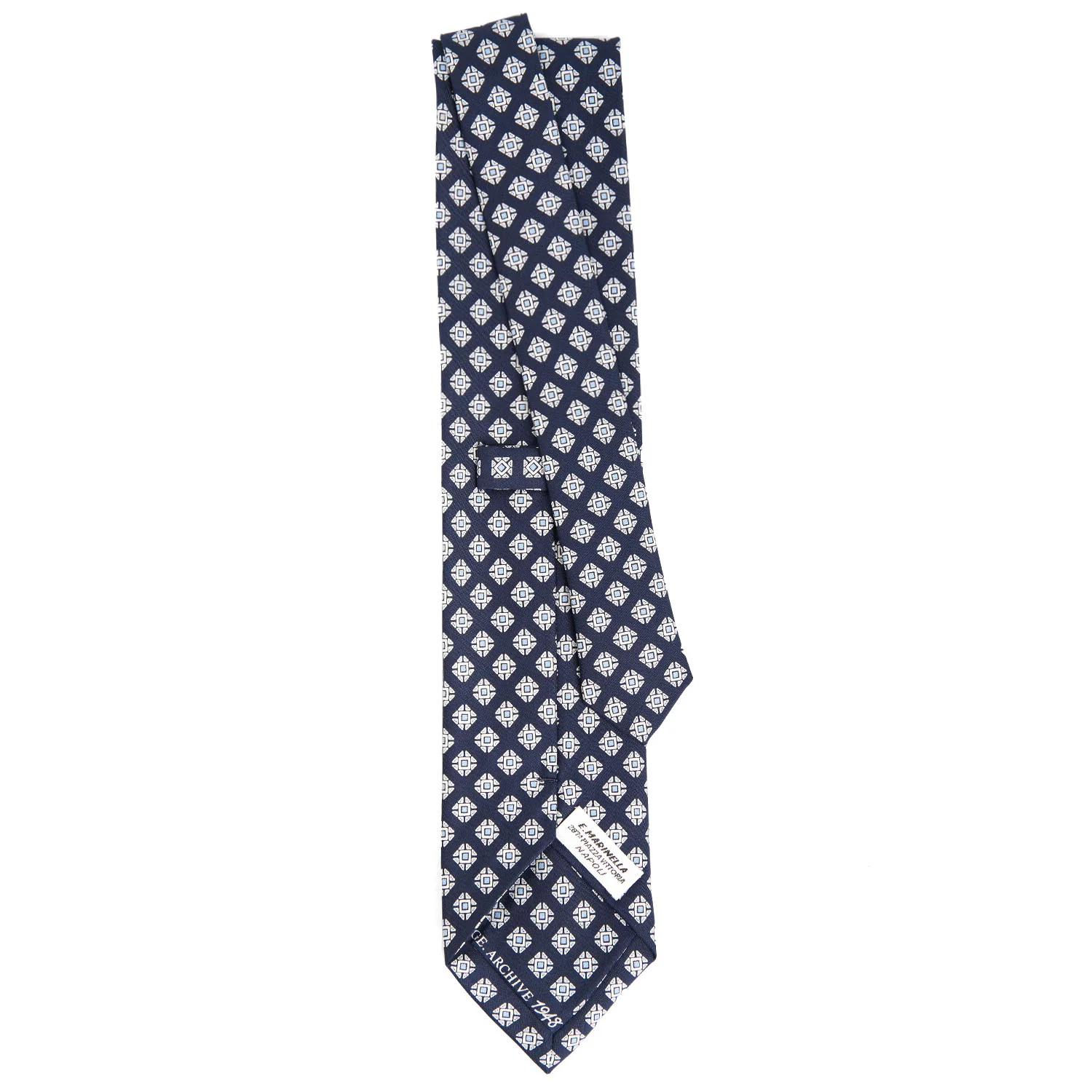 DARK BLUE SILK TIE - Image 3