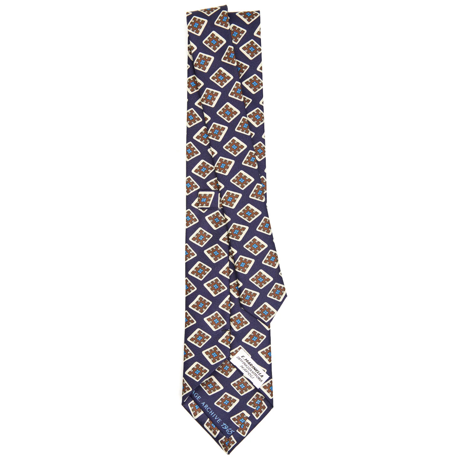 DARK BLUE SILK TIE - Image 3