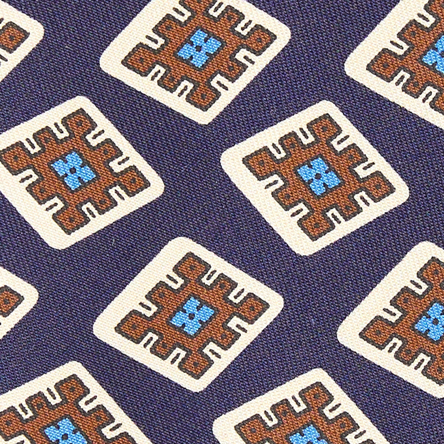 DARK BLUE SILK TIE - Image 4