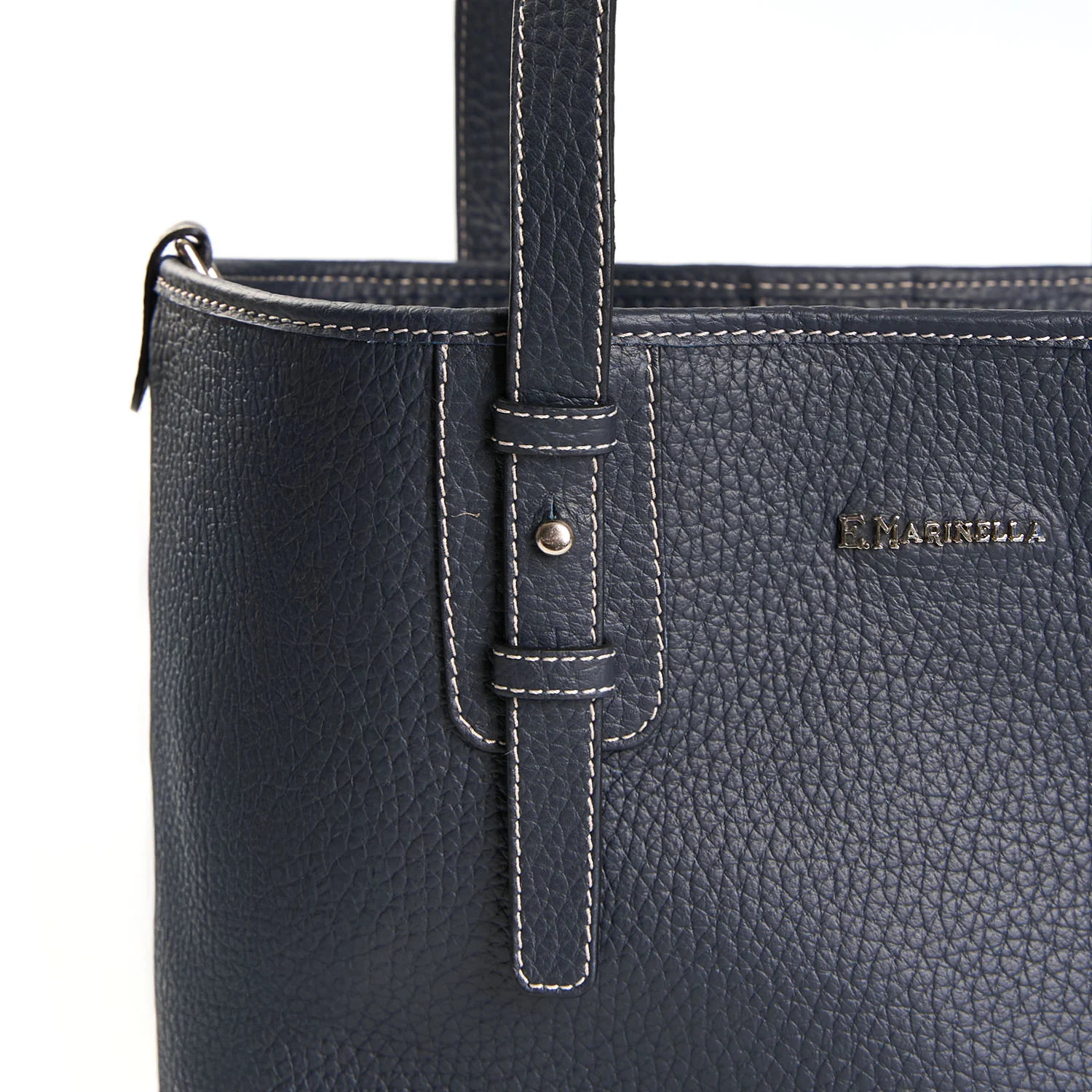 DARK BLUE MIDI TOTE BAG - Image 6