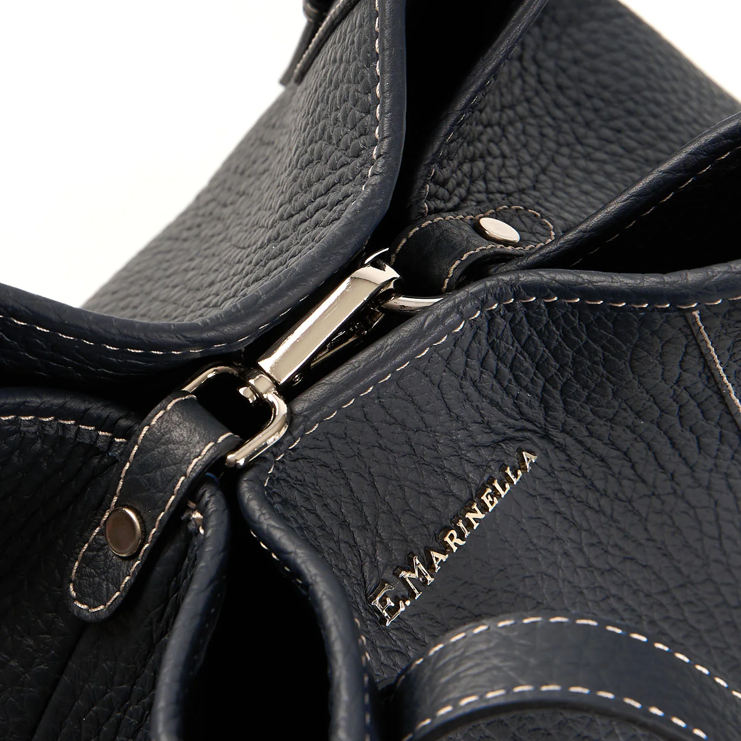 DARK BLUE MIDI TOTE BAG - Image 7