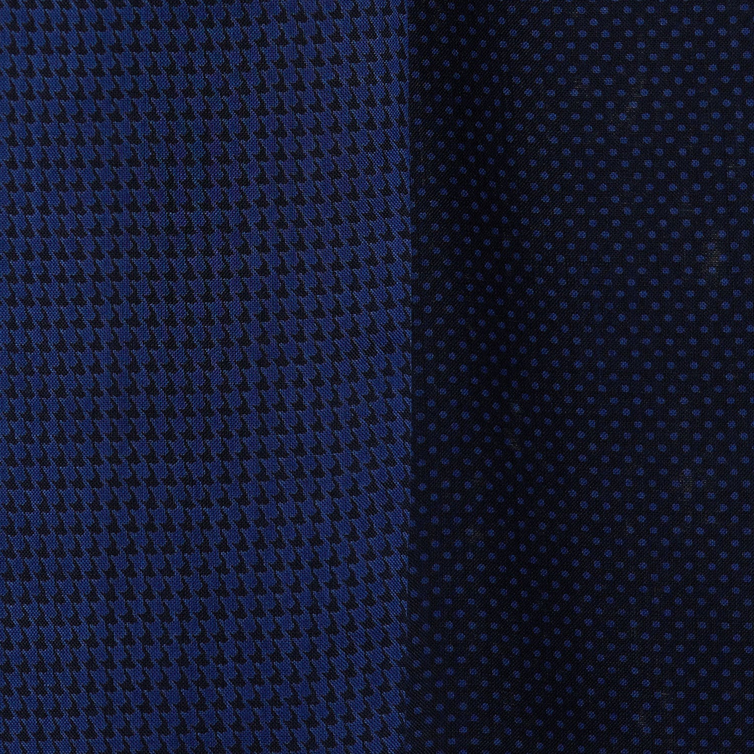 DARK BLUE WOOL AND SILK SCARF - Image 3