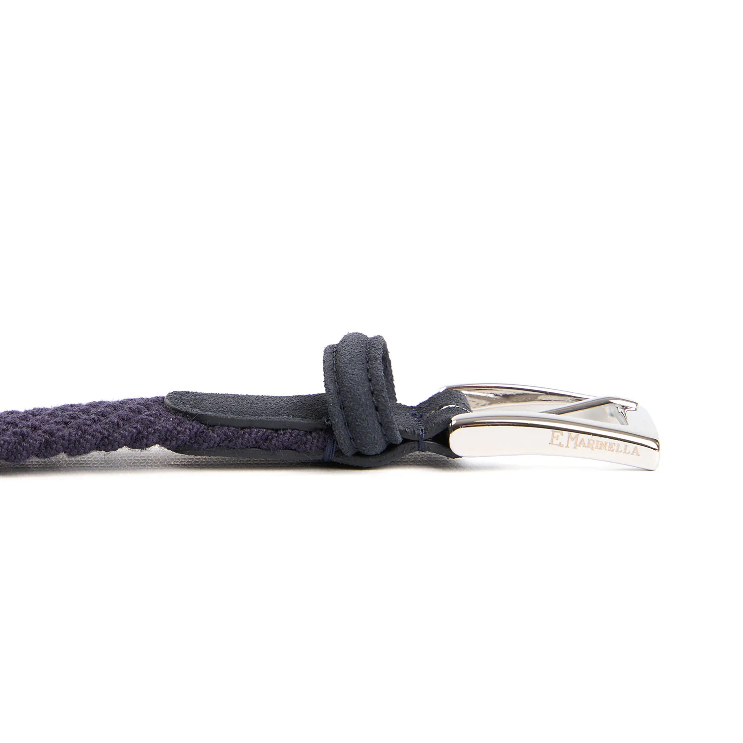 DARK BLUE WOVEN WOOL BELT - Image 4