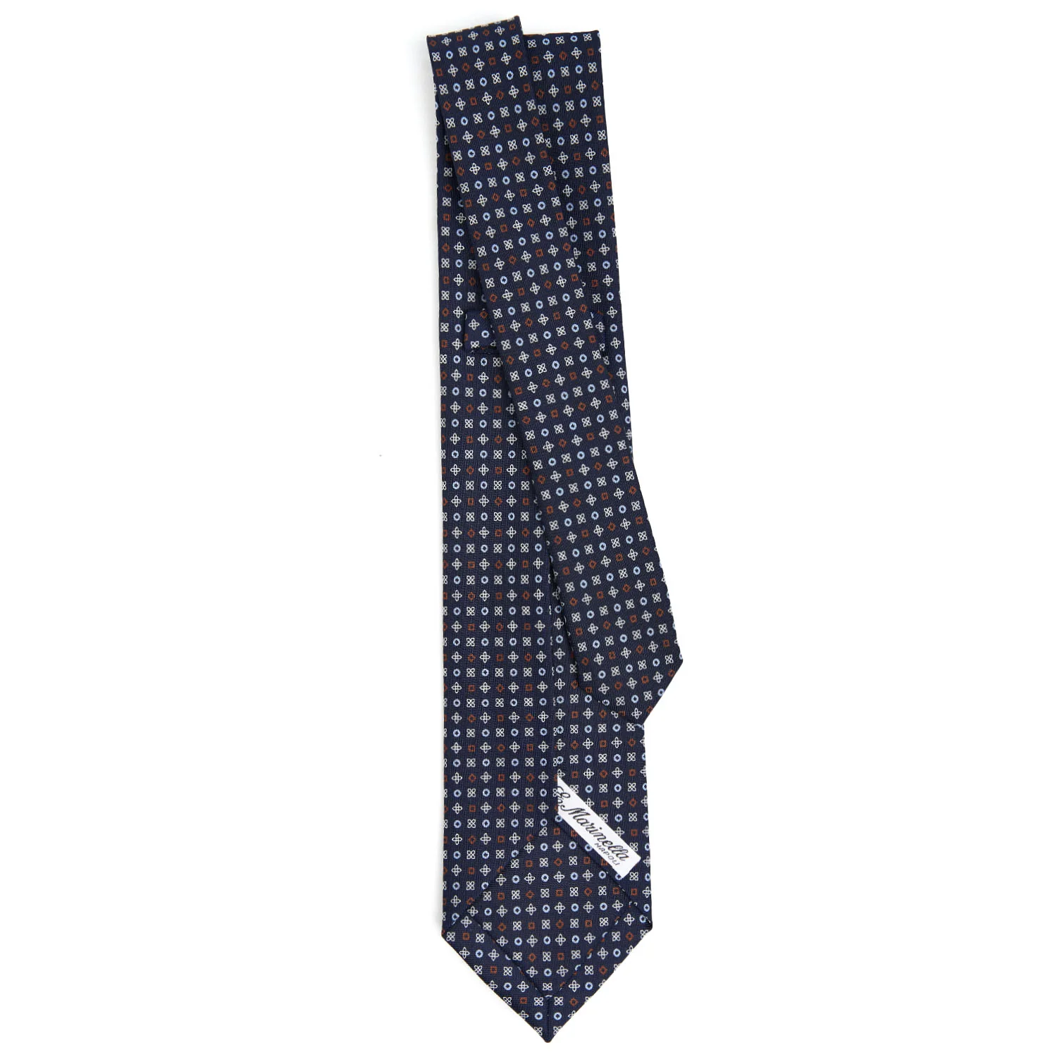 DARK BLUE7 FOLD SARTORIAL SILK TIE - Image 3