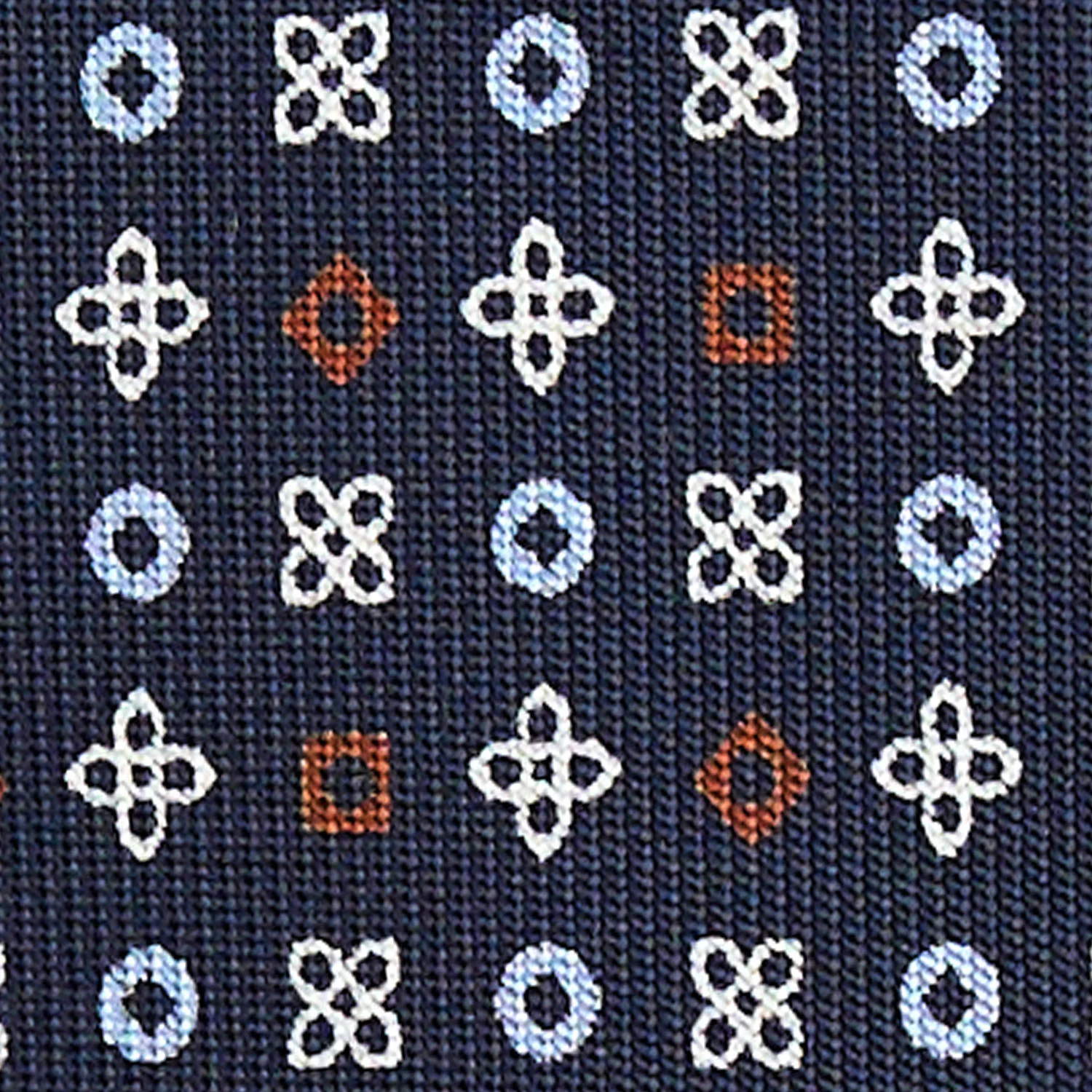 DARK BLUE7 FOLD SARTORIAL SILK TIE - Image 4