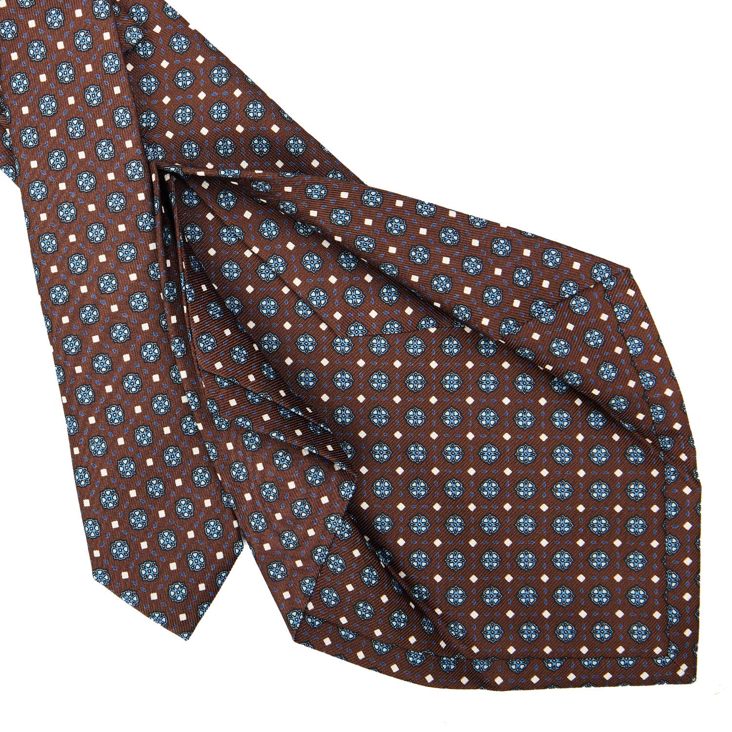 DARK BROWN 5 FOLD SARTORIAL SILK TIE