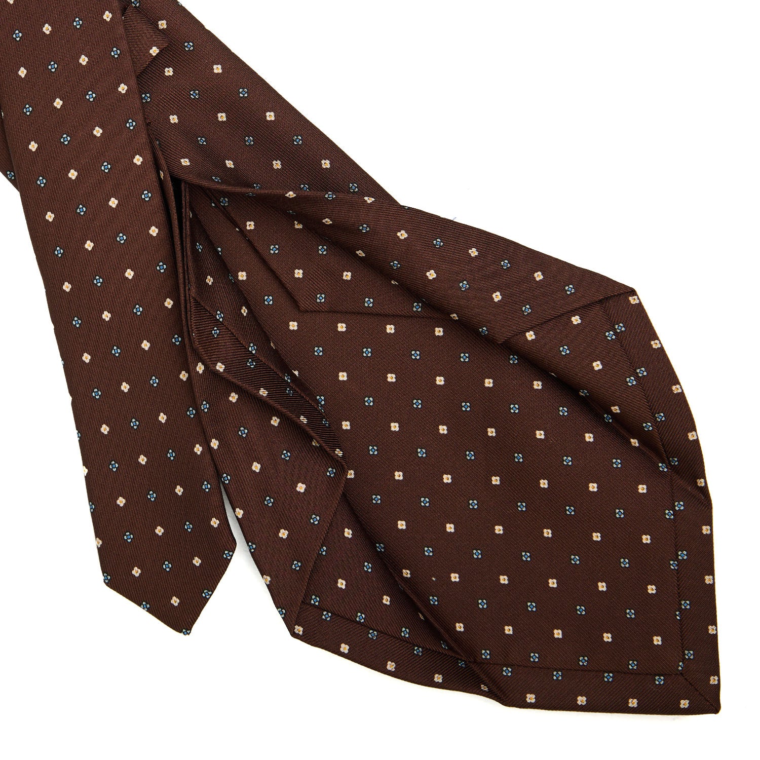 DARK BROWN 5 FOLD SARTORIAL SILK TIE