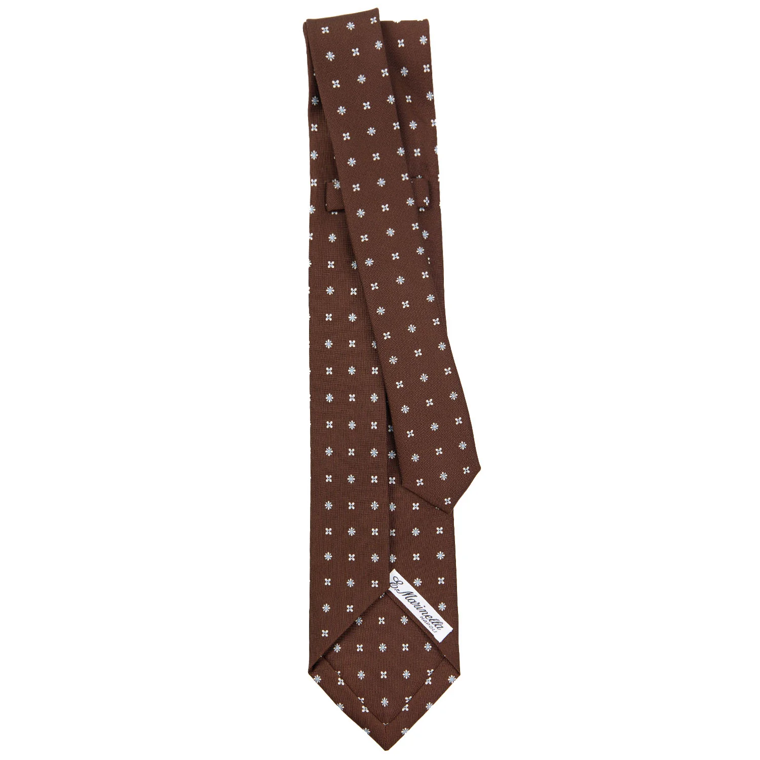 DARK BROWN 7 FOLD SARTORIAL SILK TIE - Image 3