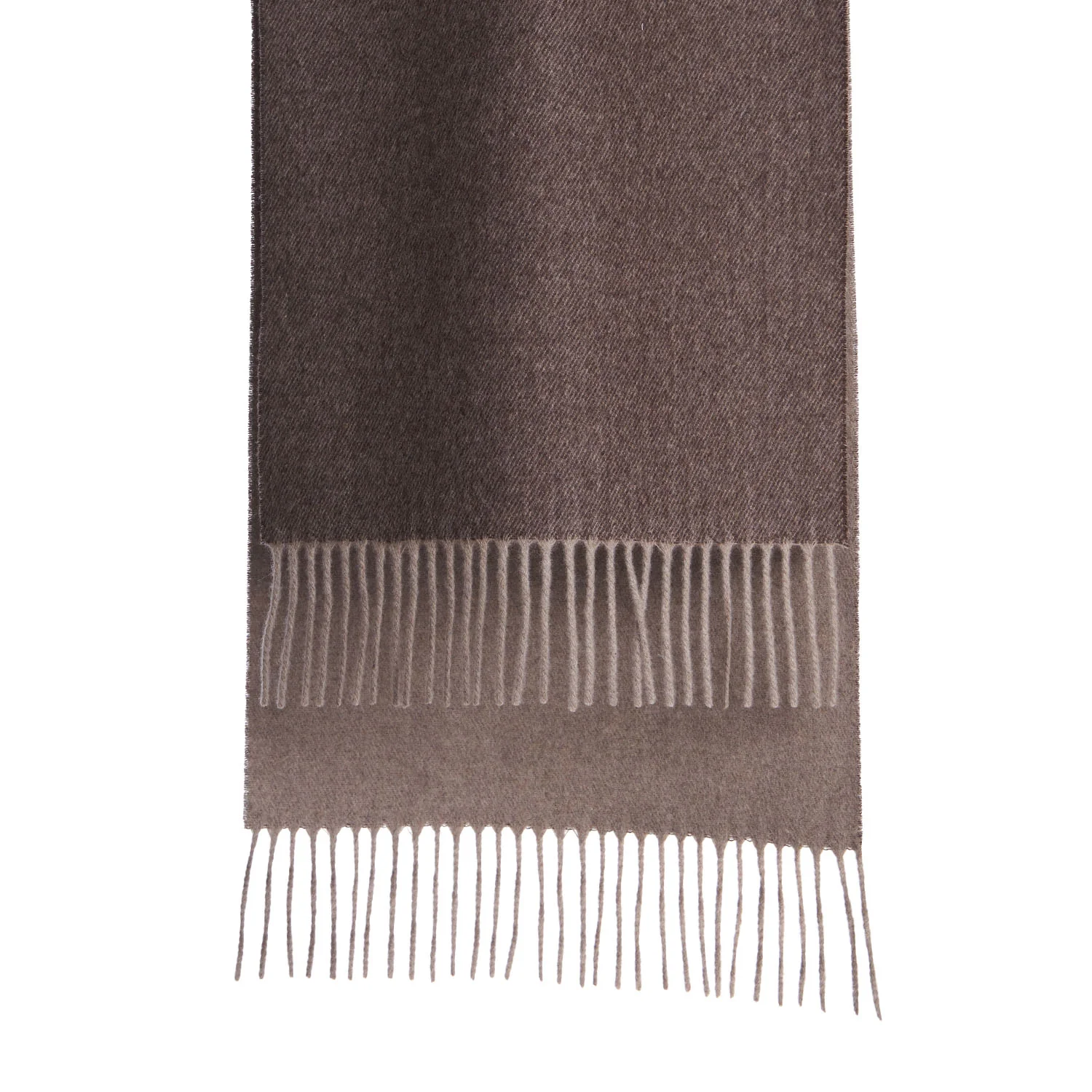 DARK BROWN AND BEIGE DOUBLE-FACE SCARF - Image 2