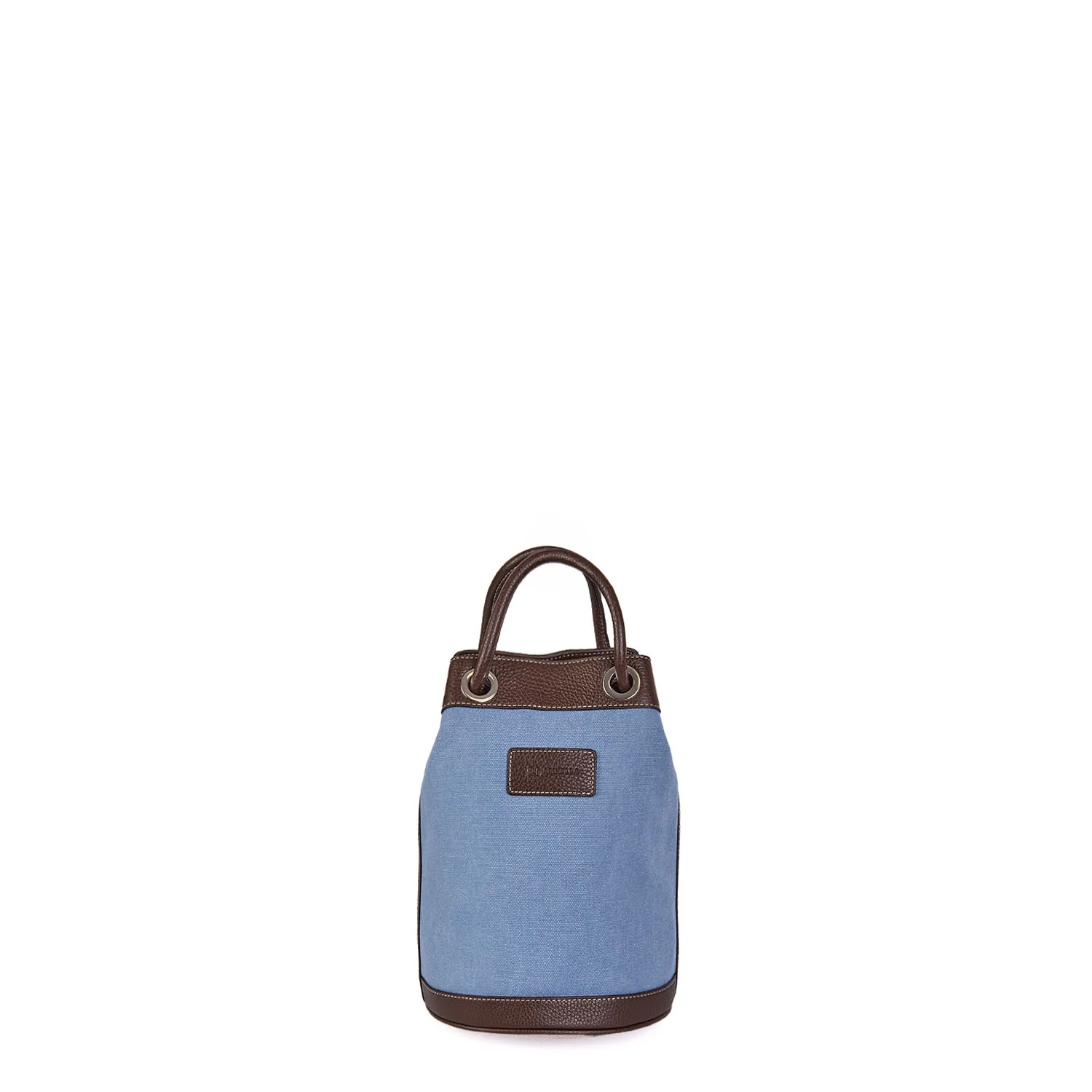 DARK BROWN AND LIGHT BLUE GIAN MINI BAG