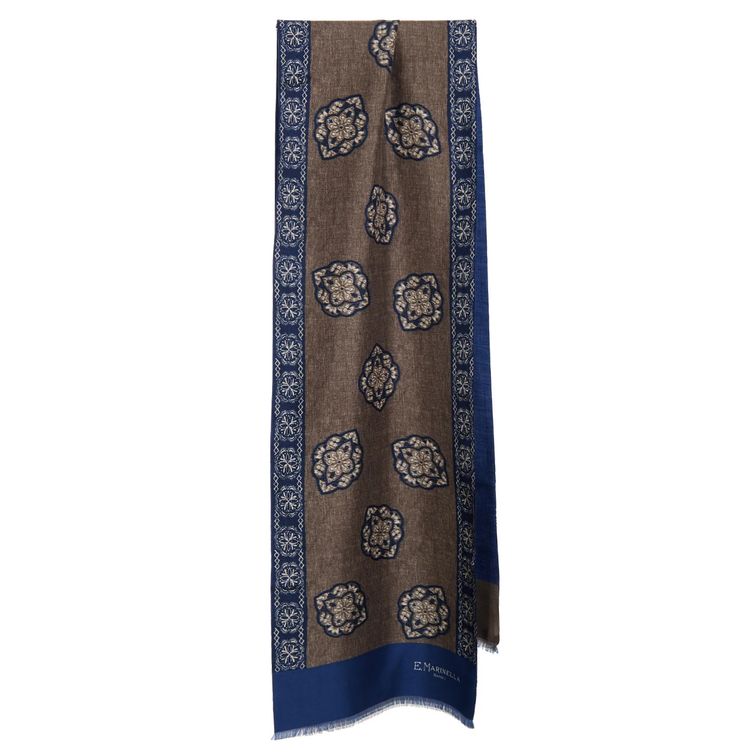 DARK BROWN DOUBLE SILK SCARF