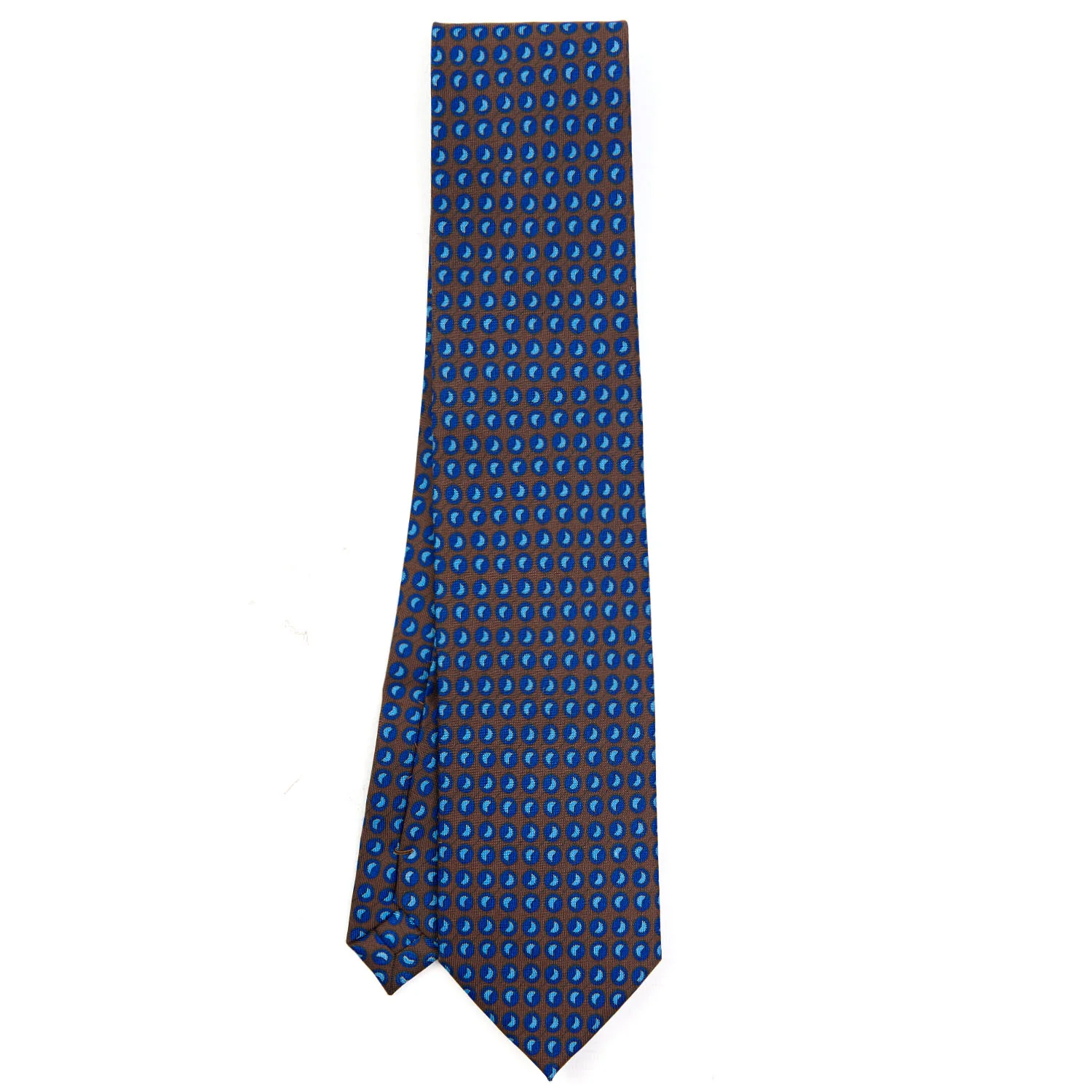 DARK BROWN EXTRA LONG SILK TIE - Image 2