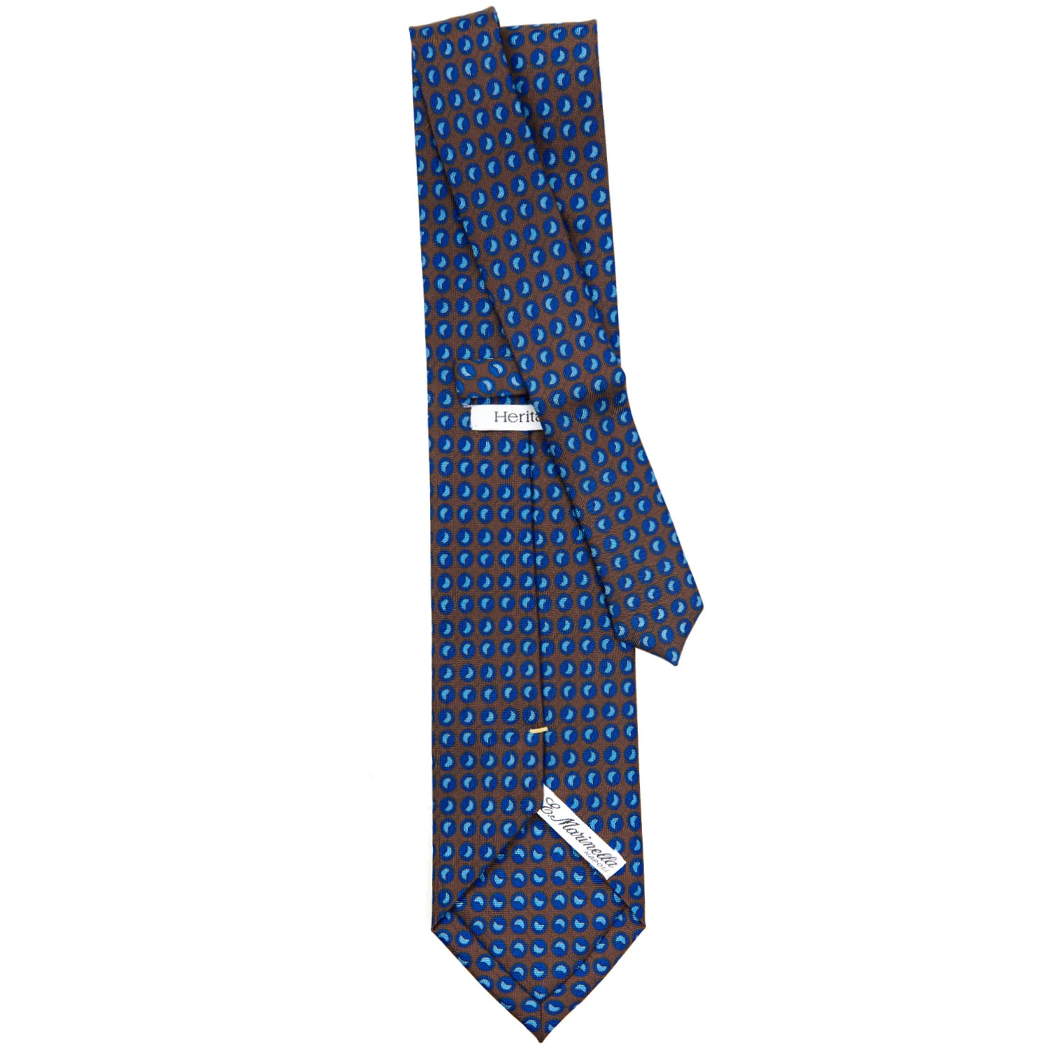DARK BROWN EXTRA LONG SILK TIE - Image 3