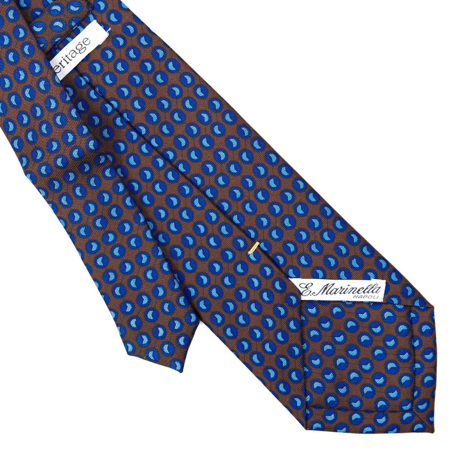 DARK BROWN EXTRA LONG SILK TIE - Image 4