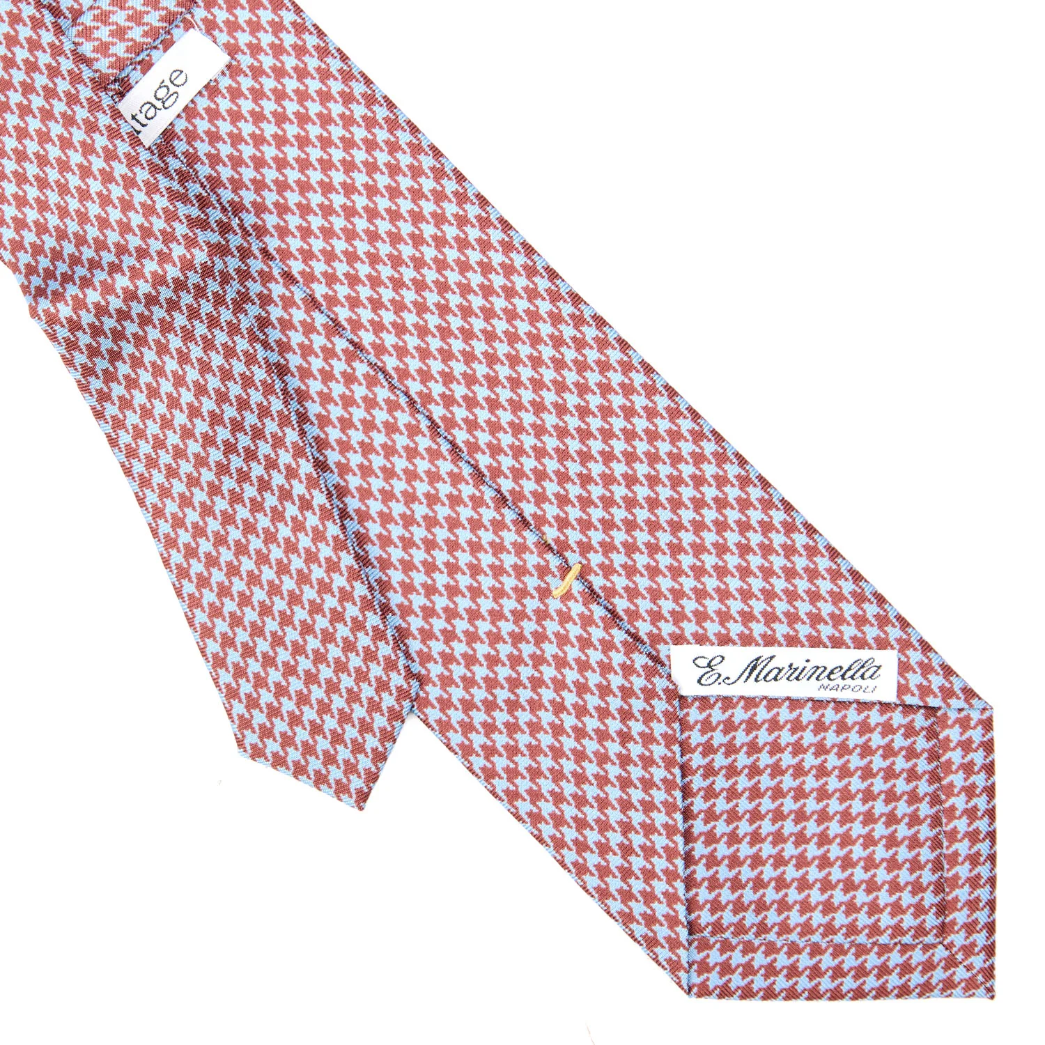 BROWN EXTRA LONG SILK TIE - Image 4