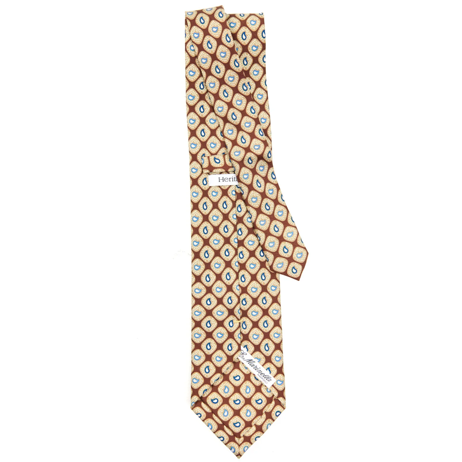 DARK BROWN EXTRA LONG SILK TIE - Image 3