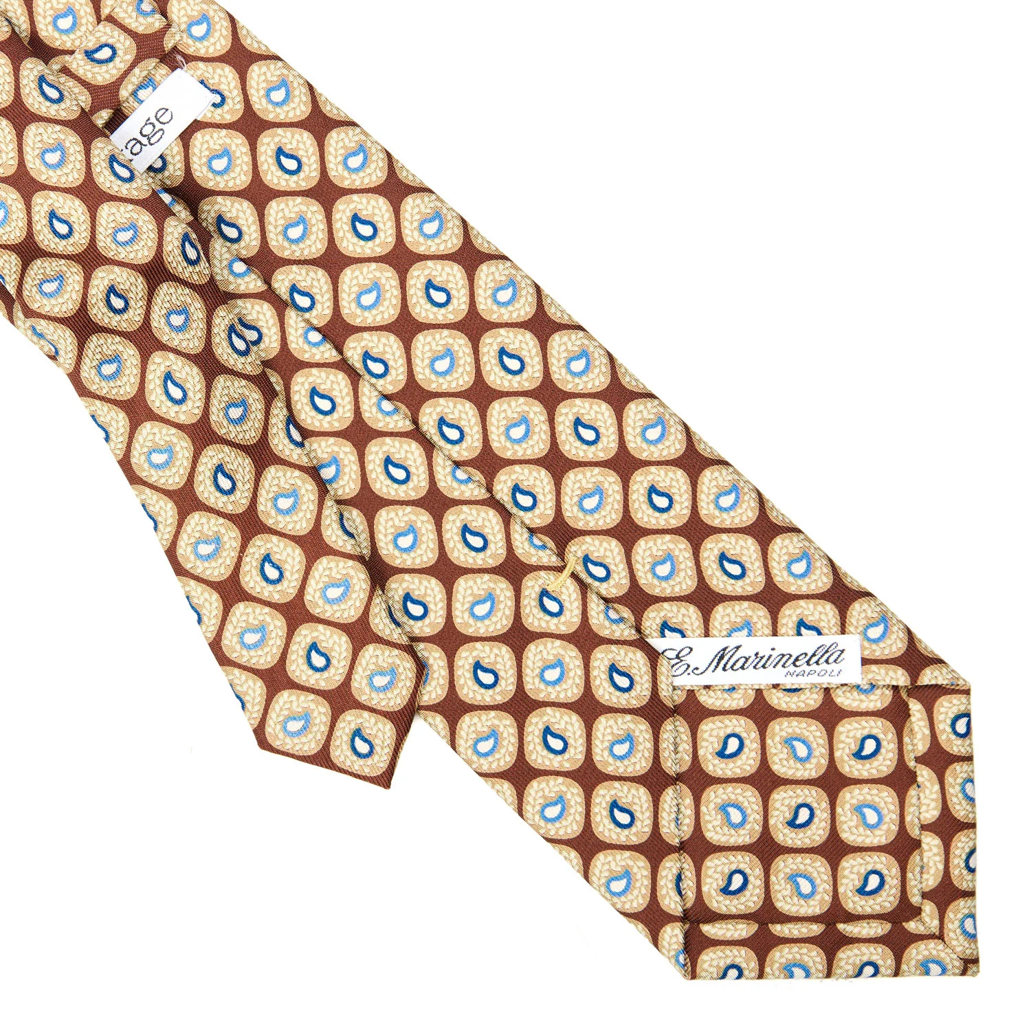 DARK BROWN EXTRA LONG SILK TIE - Image 4
