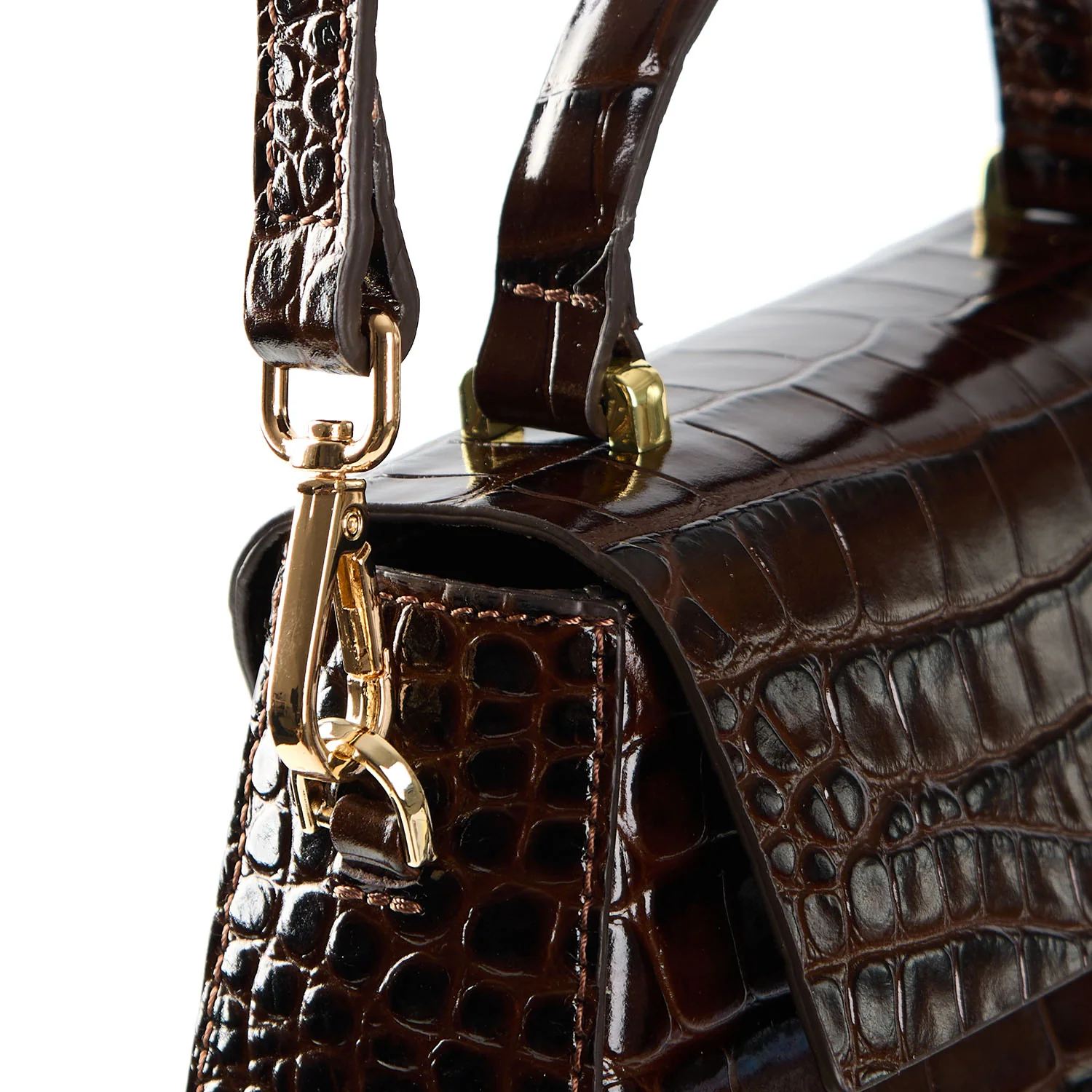 DARK BROWN MINI CLEO BAG - Image 6